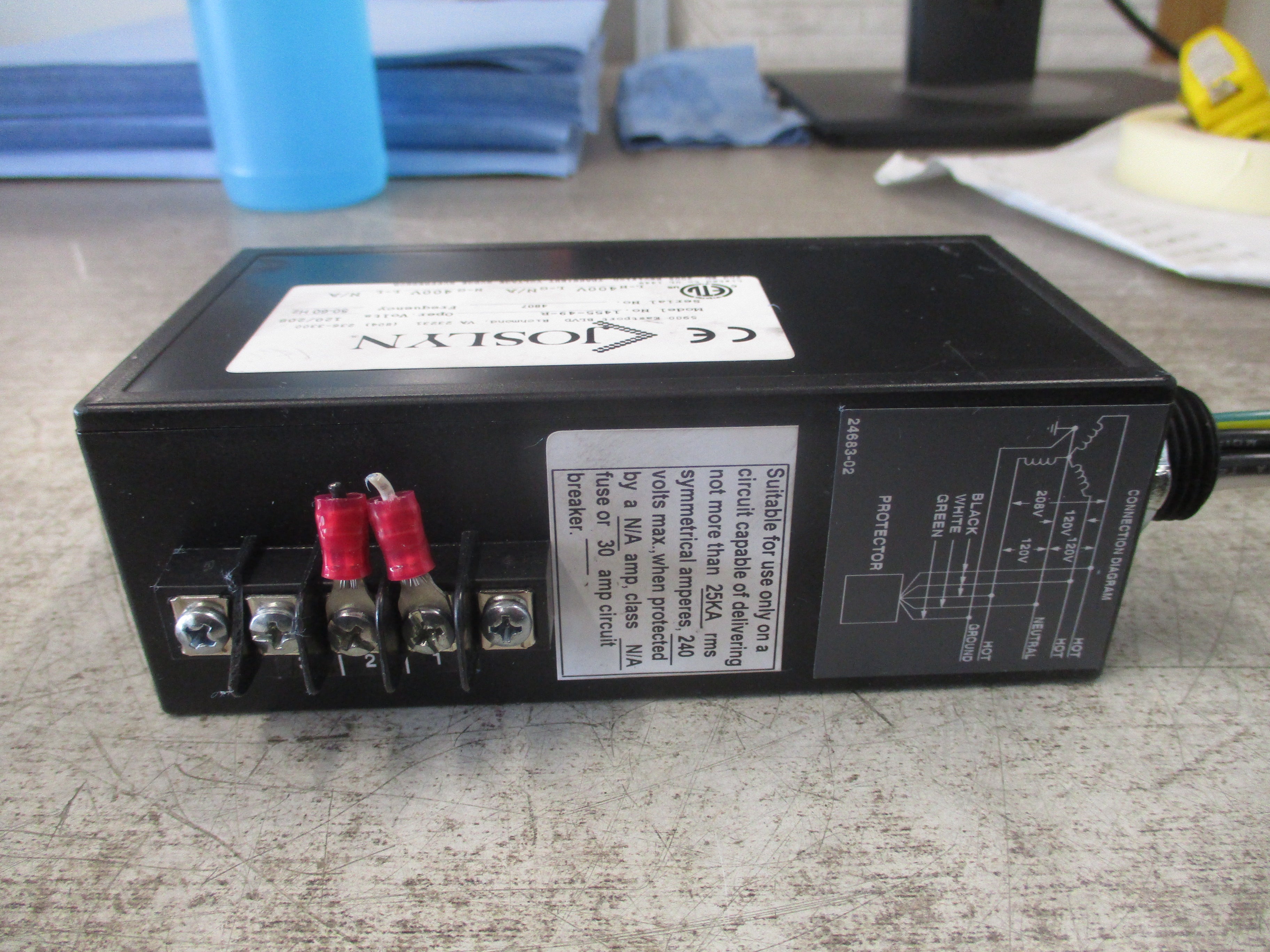 Joslyn Surgitron III Surge Protector 1455-49-R 120/208V 50-60Hz