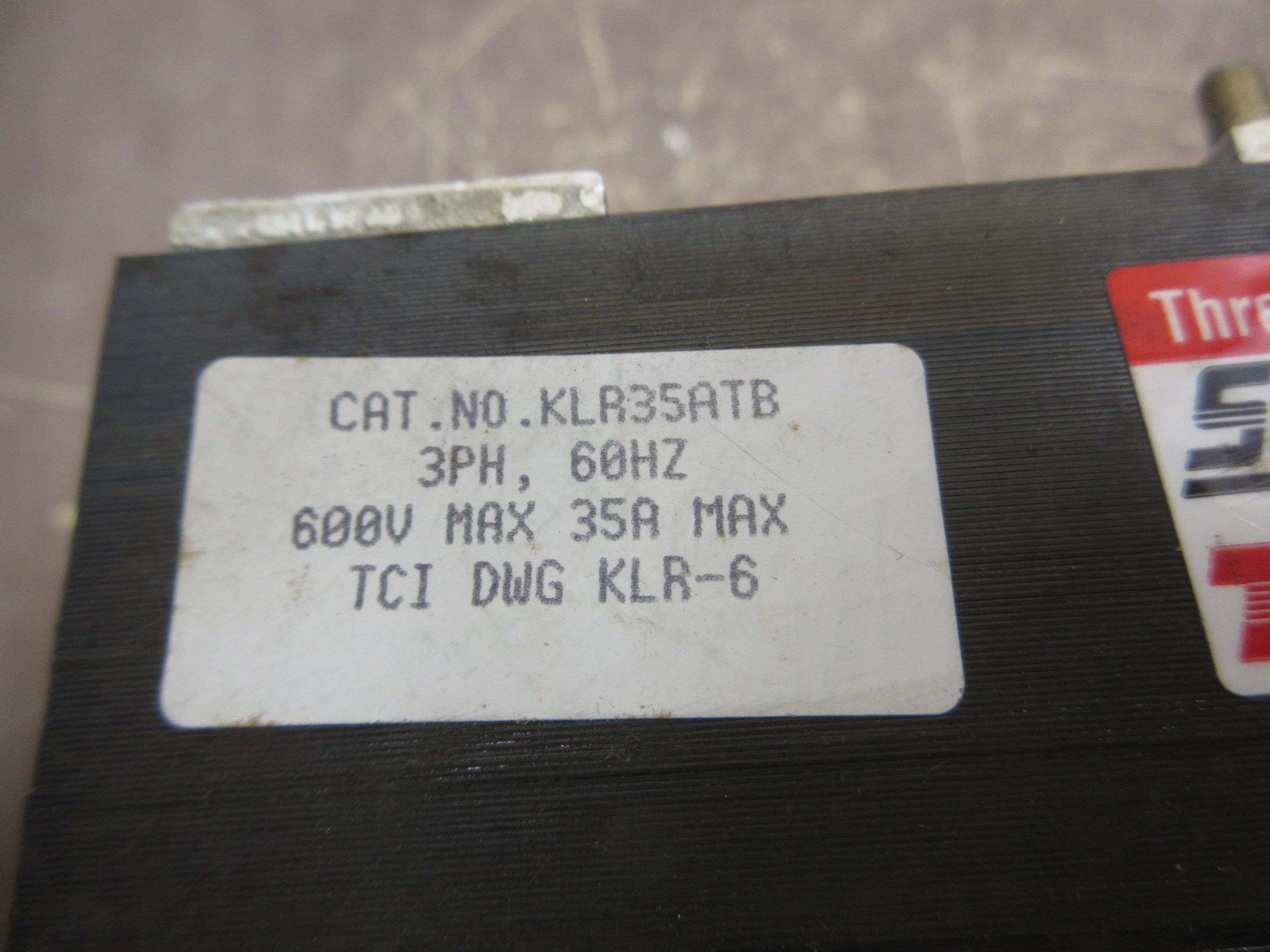 TCI Sine Guard 3Ph Line Reactor KLR35ATB 35A 600V 3Ph Used
