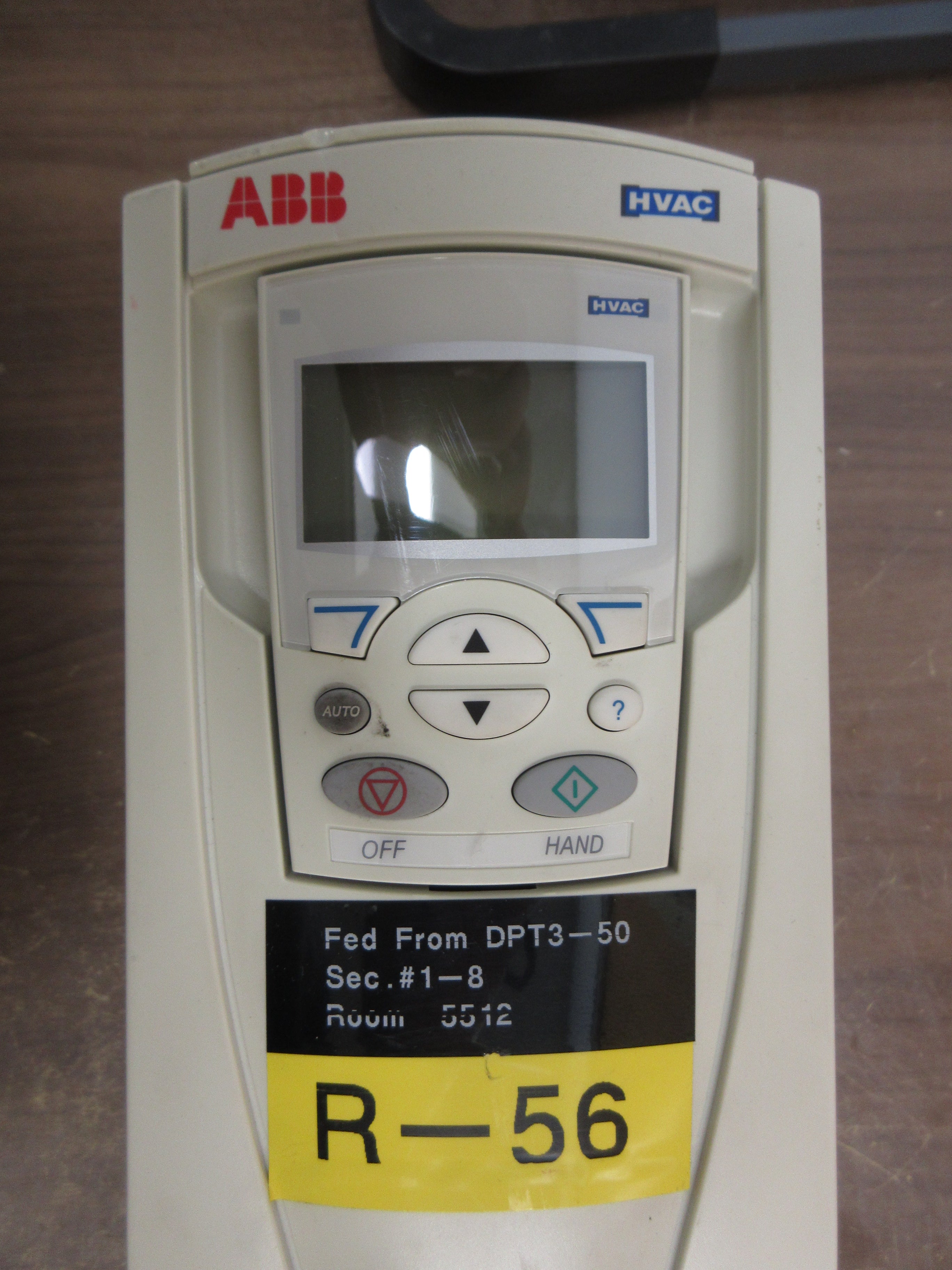 ABB ACH550 AC Drive w/ Bypass ACH550-VCR-017A-2+F267 5HP 3Ph w/ Keypad Used