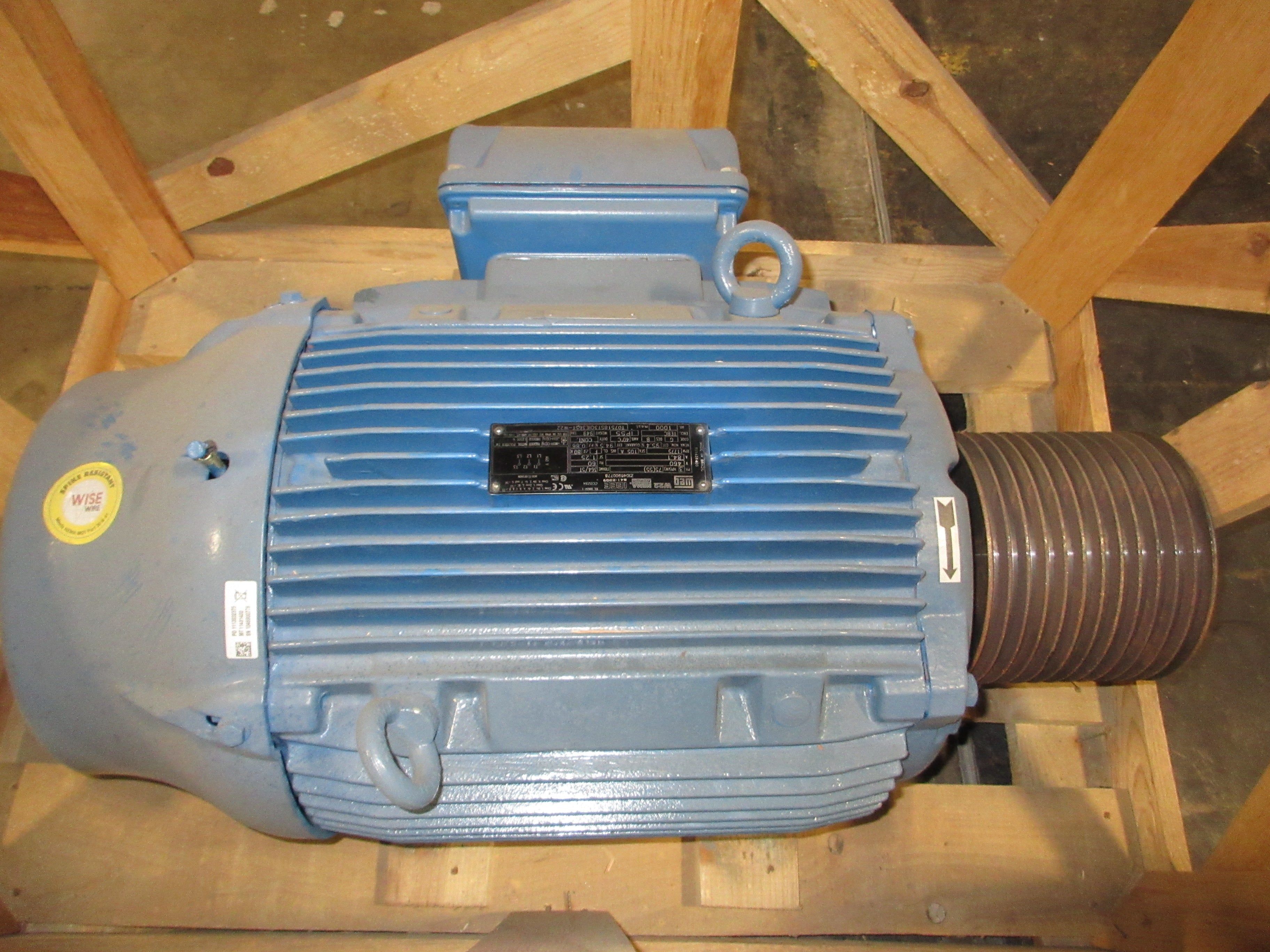WEG Motor T07518ST3QIE365T-W22 75HP 1800RPM 460V 84.1A 3Ph 60Hz New Surplus