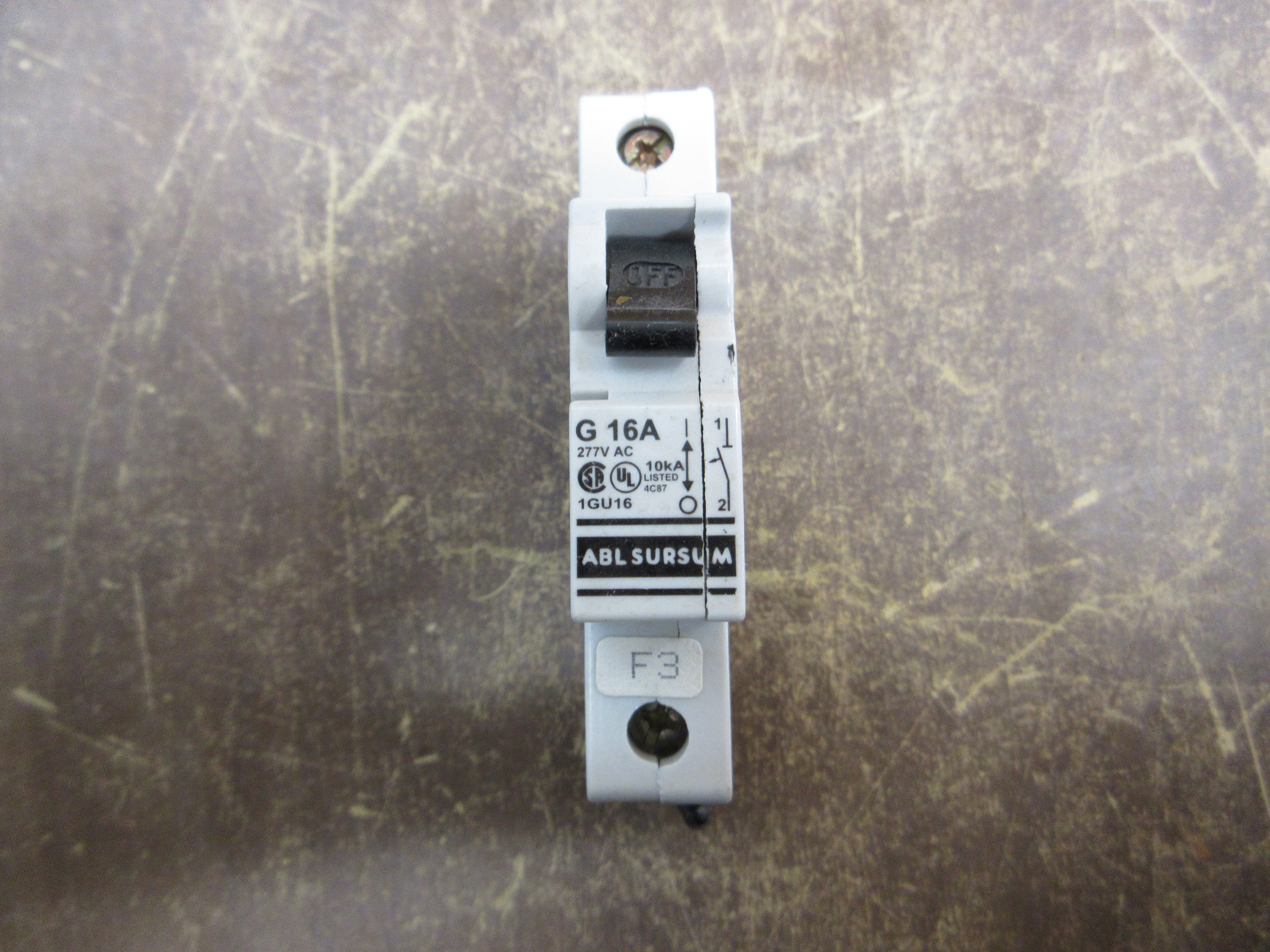 ABL Sursum Circuit Breaker 1GU16 277V 16A 1P Used