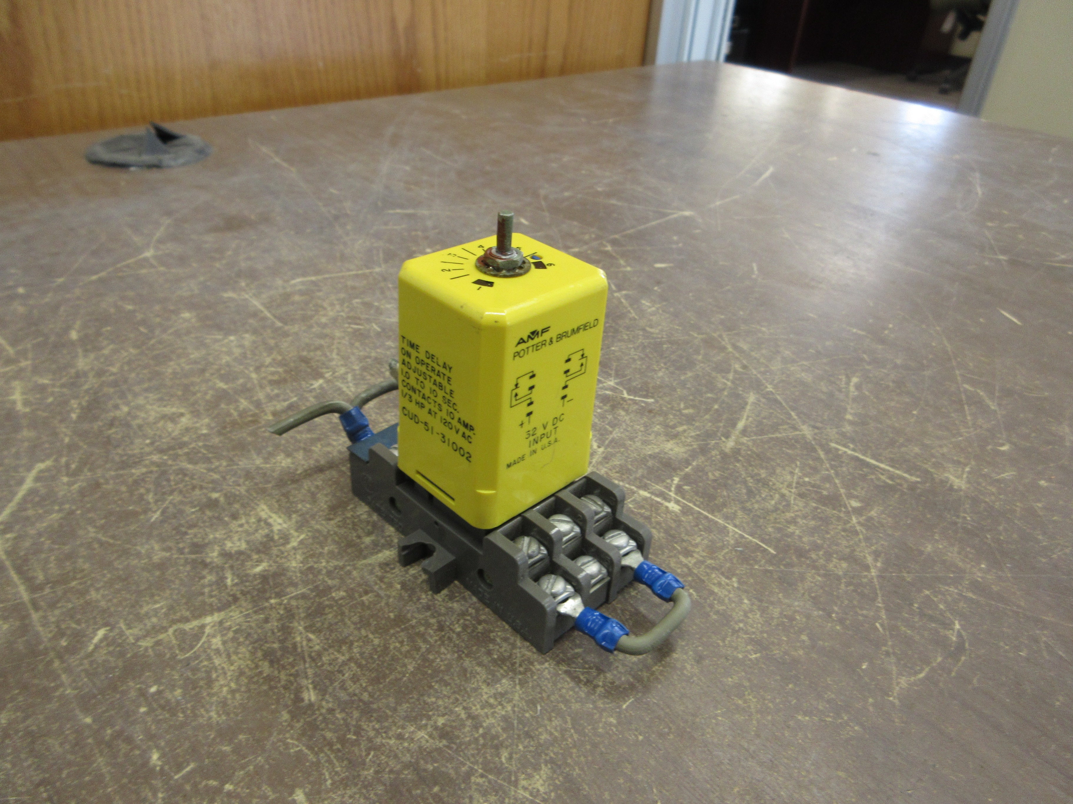 AMF Potter & Brumfield Time Delay Relay CUD-51-31002 32VDC Range: 1.0-10 Sec.