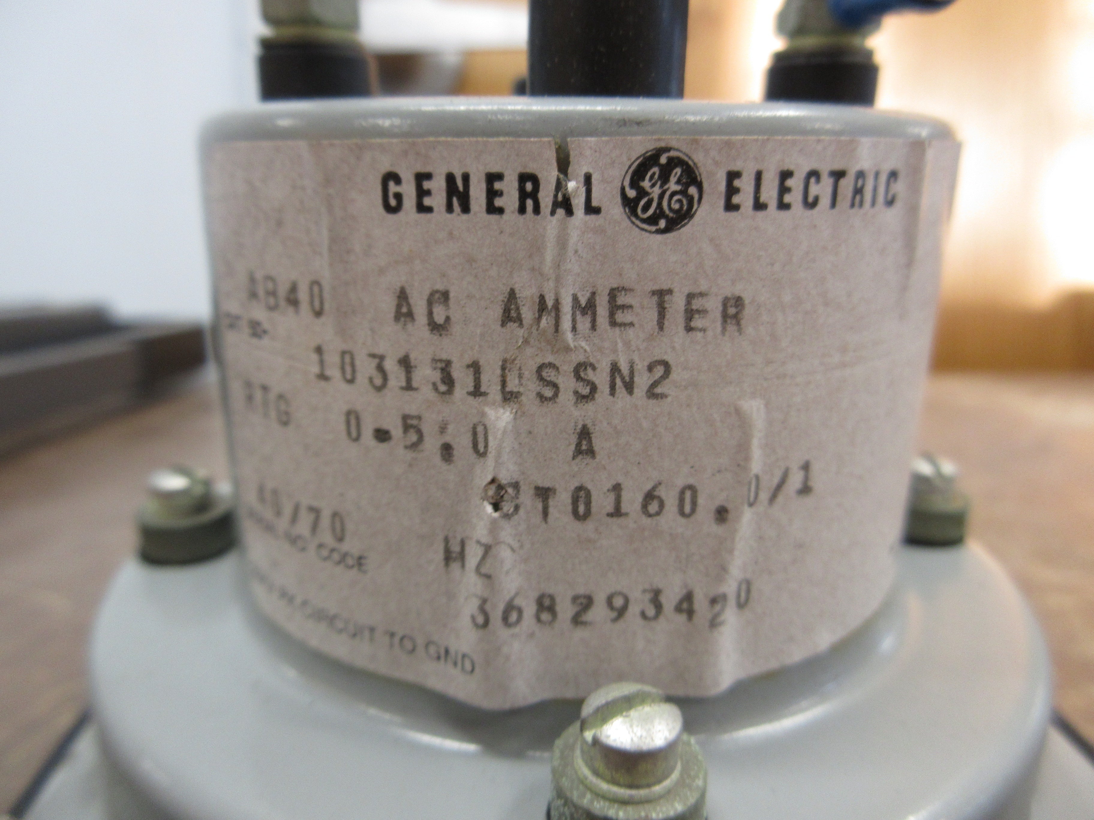 GE AC Ammeter 50-103131LSSN2 Range: 0-800A Used