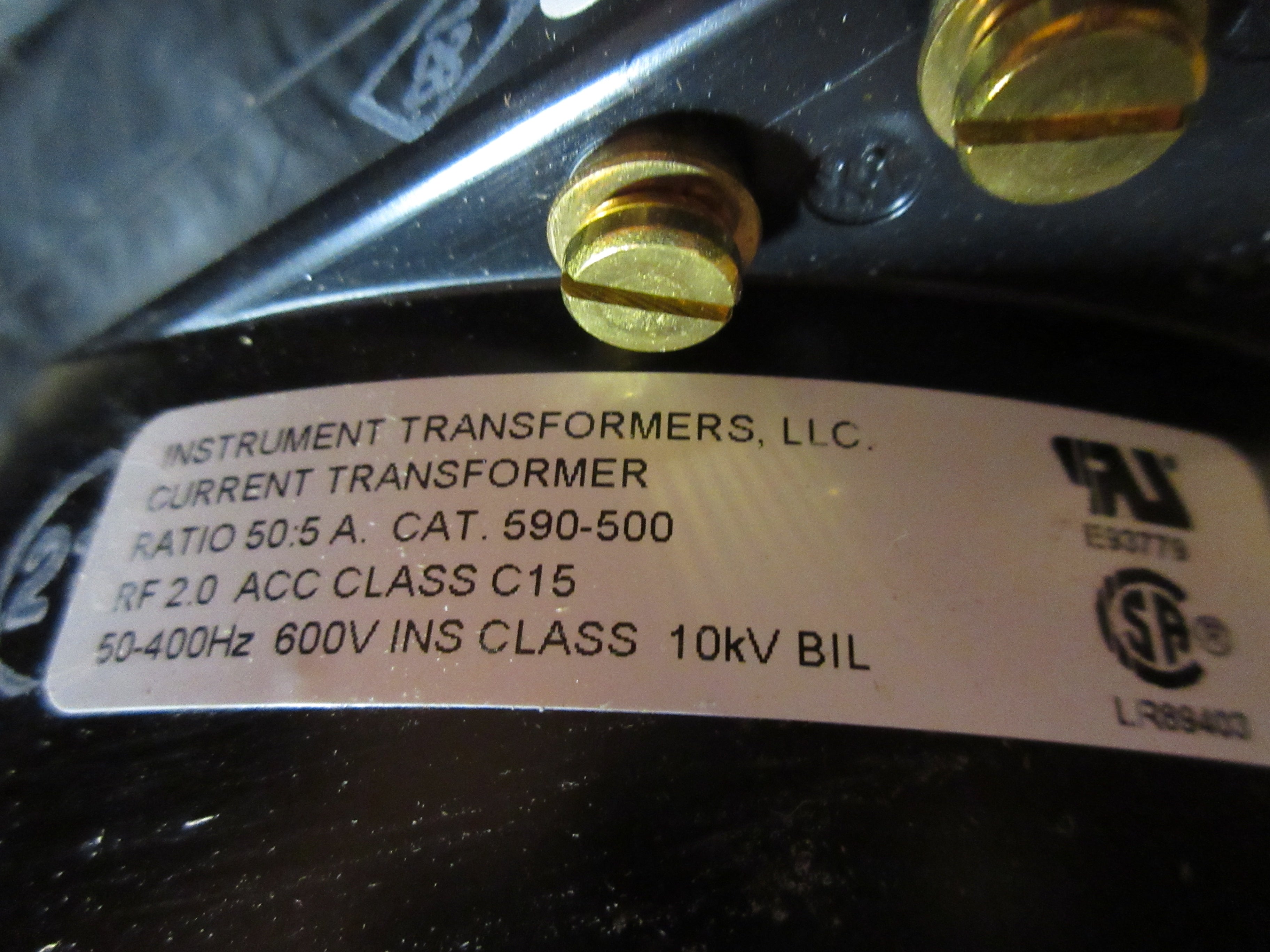 Instrument Transformers Current Transformer 590-500 Ratio 50:5A 600V 50-400Hz