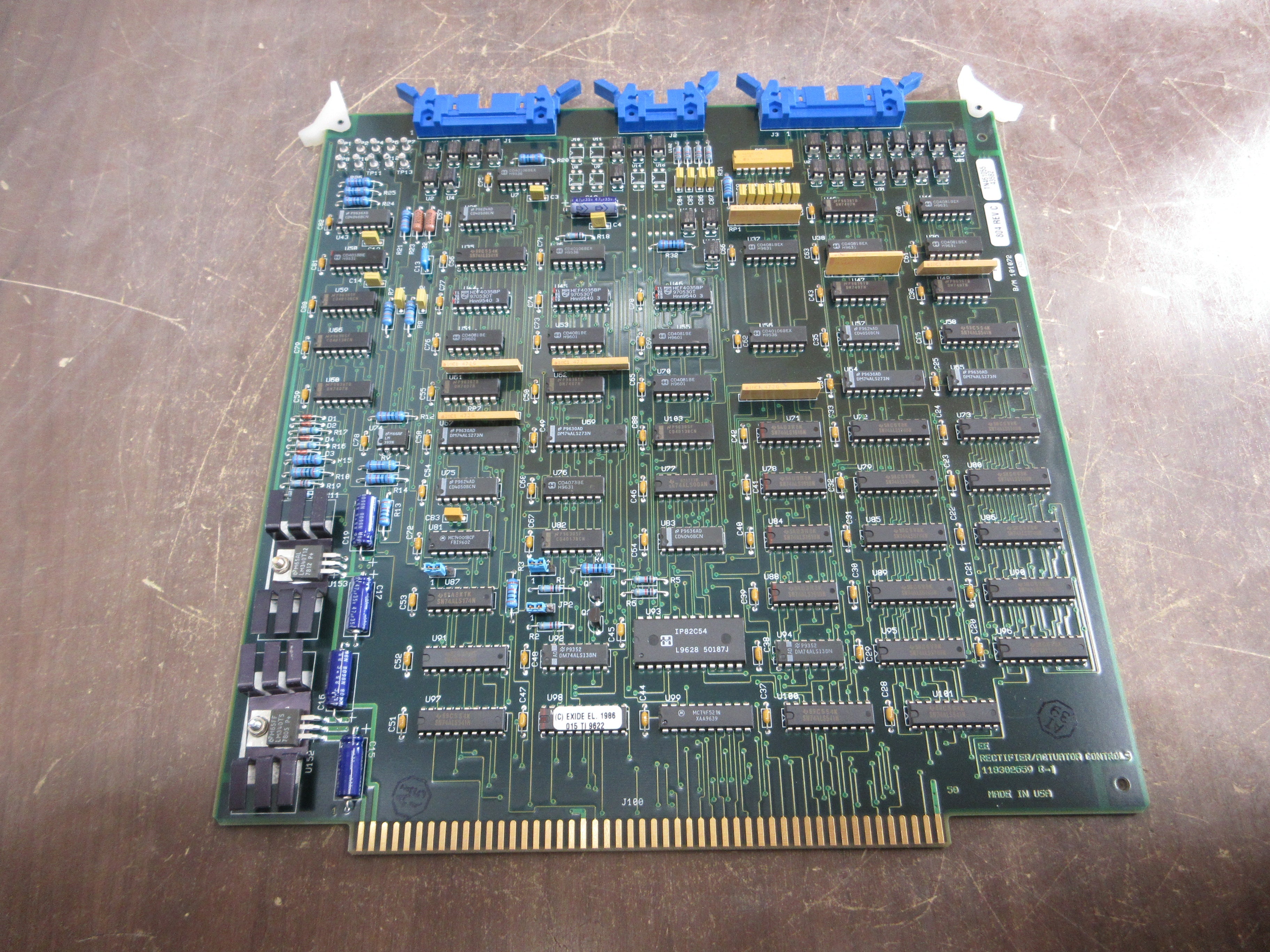 Exide Electronics Rectifier / Actuator Control Board 118302659 Rev. C-1 Used