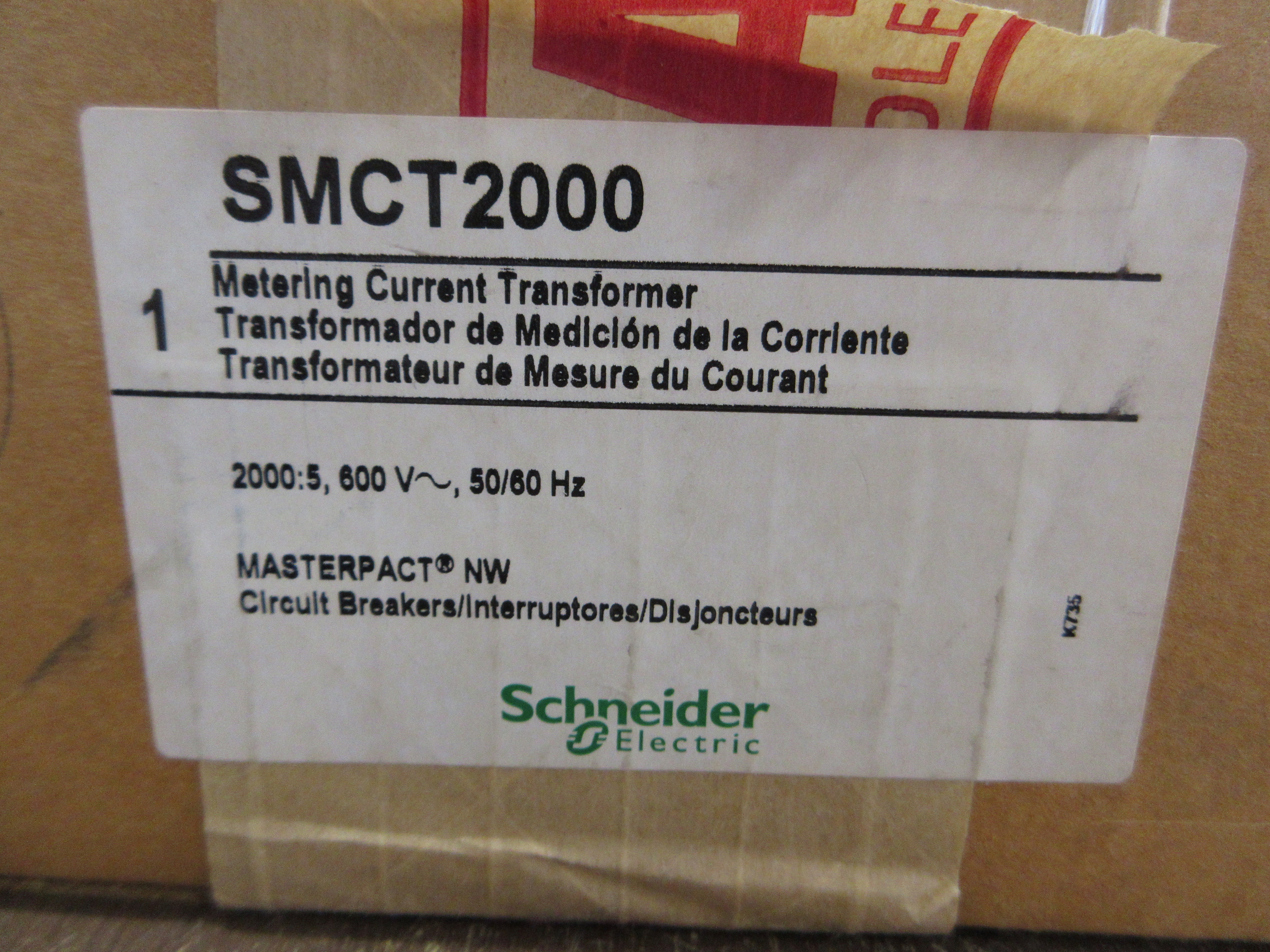 Schneider Electric Metering Current Transformer SMCT2000 Ratio 2000:5A 600V