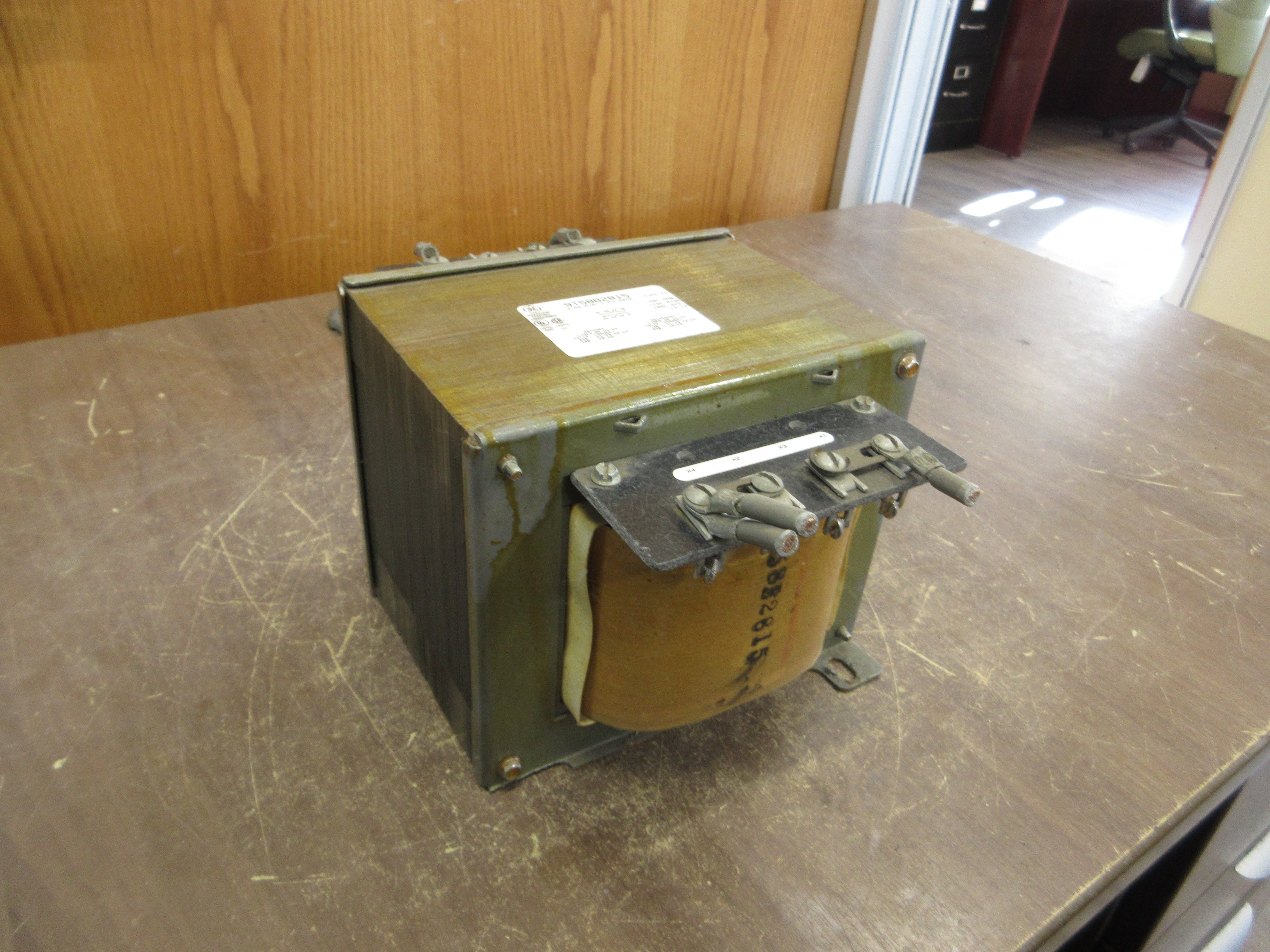 GE Control Transformer 9T58B2815 3kVA Pri: 240/480V Sec: 120/240V 1Ph 60Hz Used