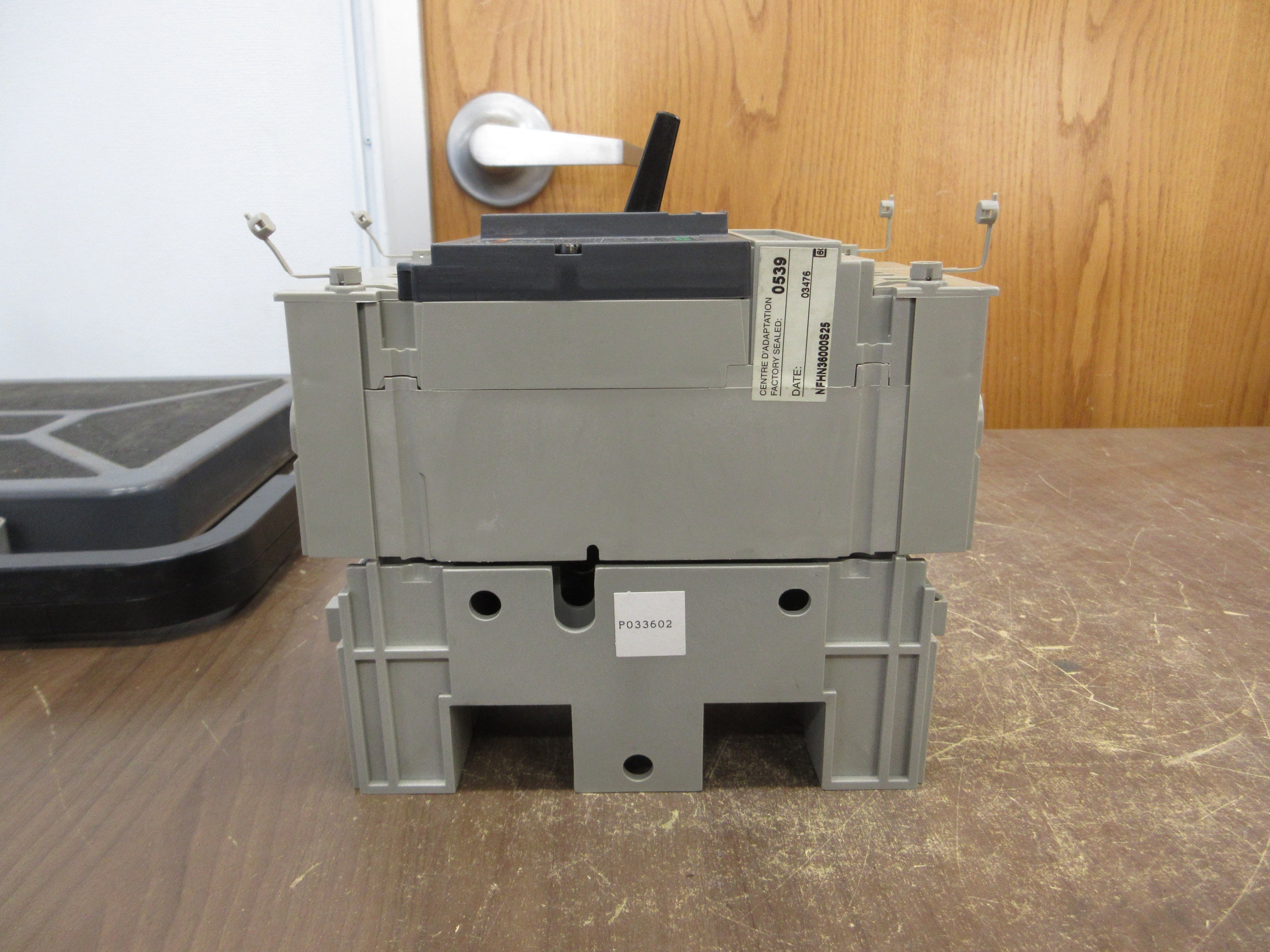 Merlin Gerin Circuit Breaker w/ Adapter Base NSF250A 250A 600V 3P Used