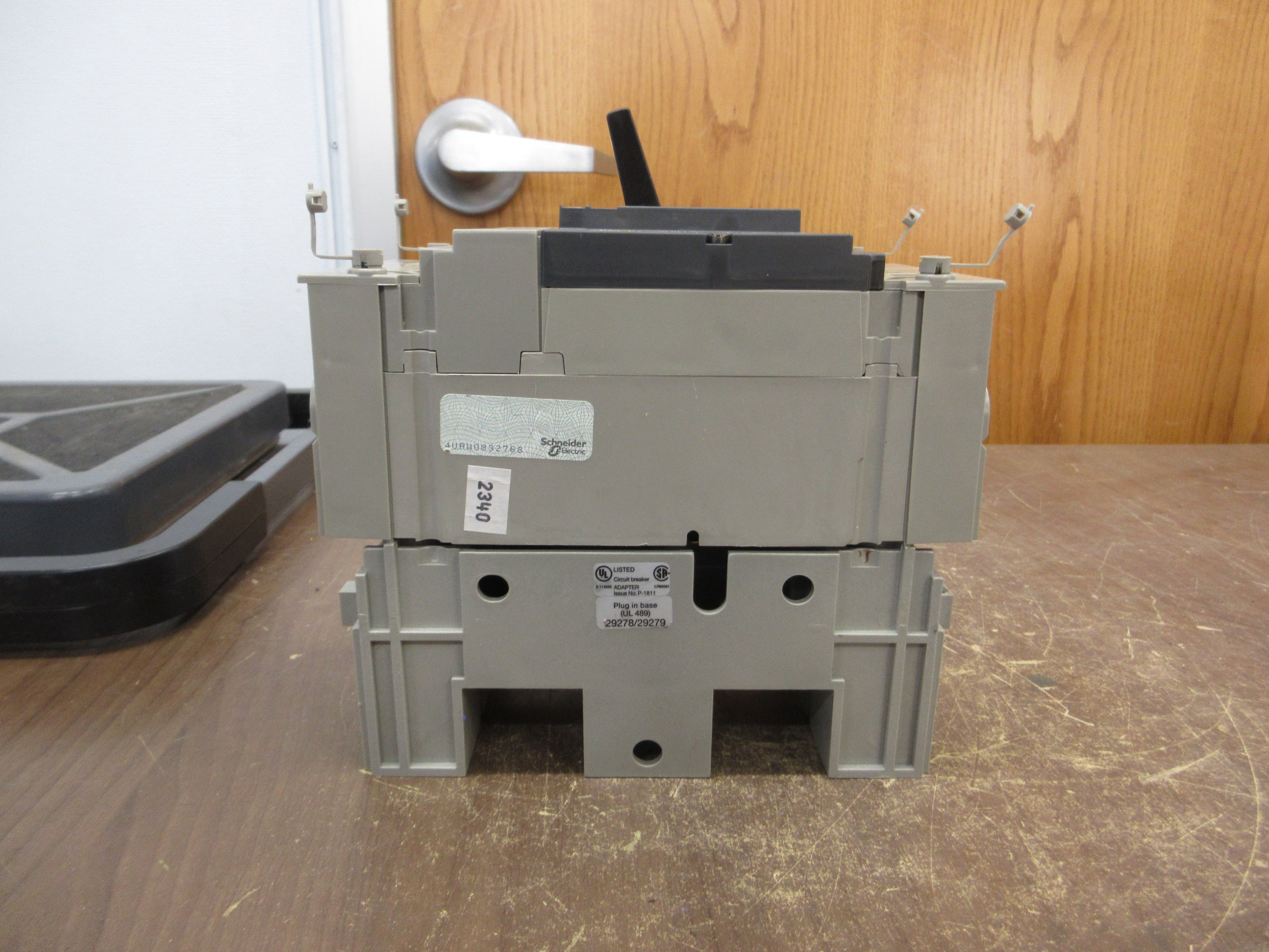 Merlin Gerin Circuit Breaker w/ Adapter Base NSF250A 250A 600V 3P Used