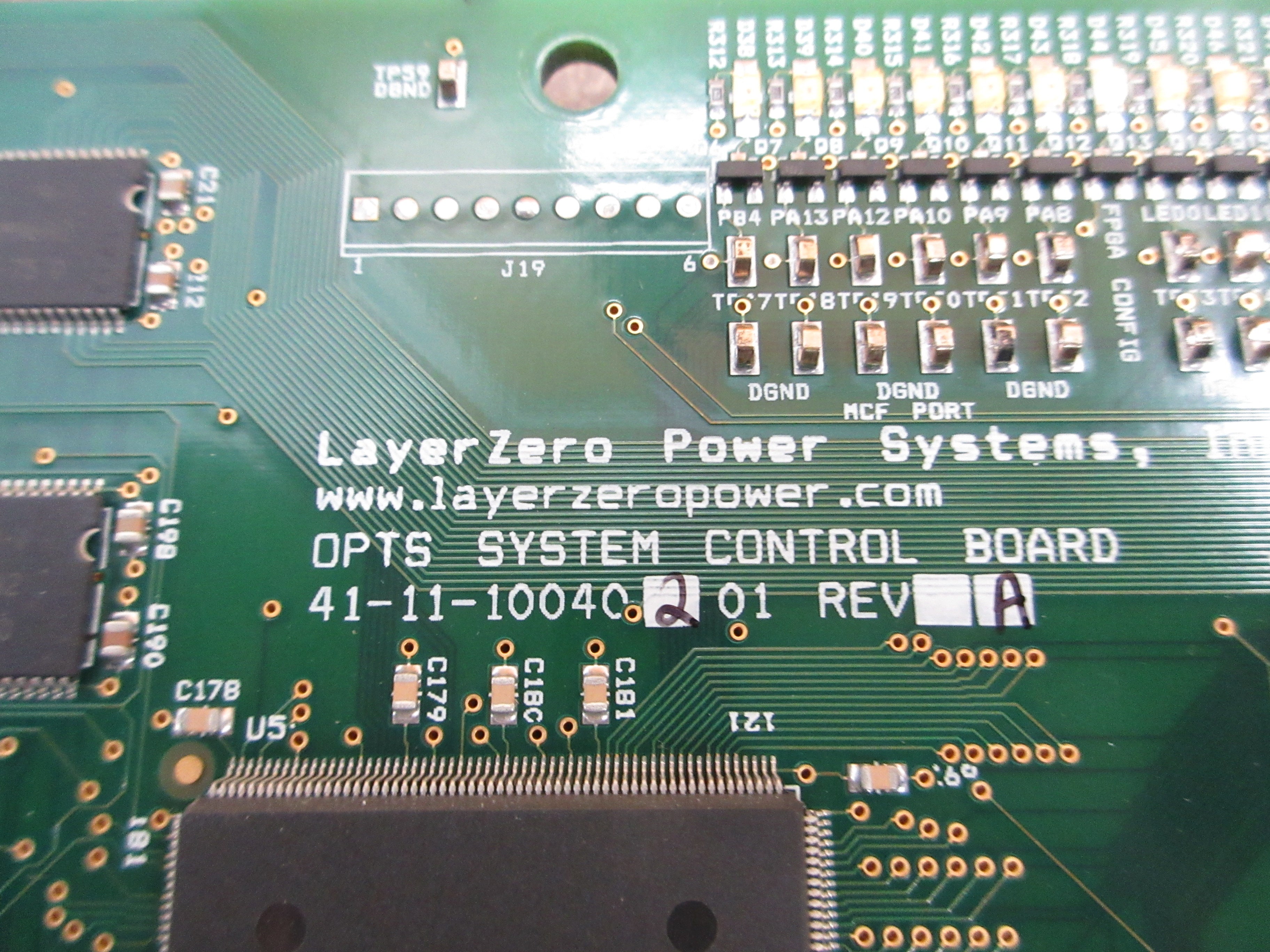 LayerZero OPTS System Control Board 41-11-10040201 Rev. A Used