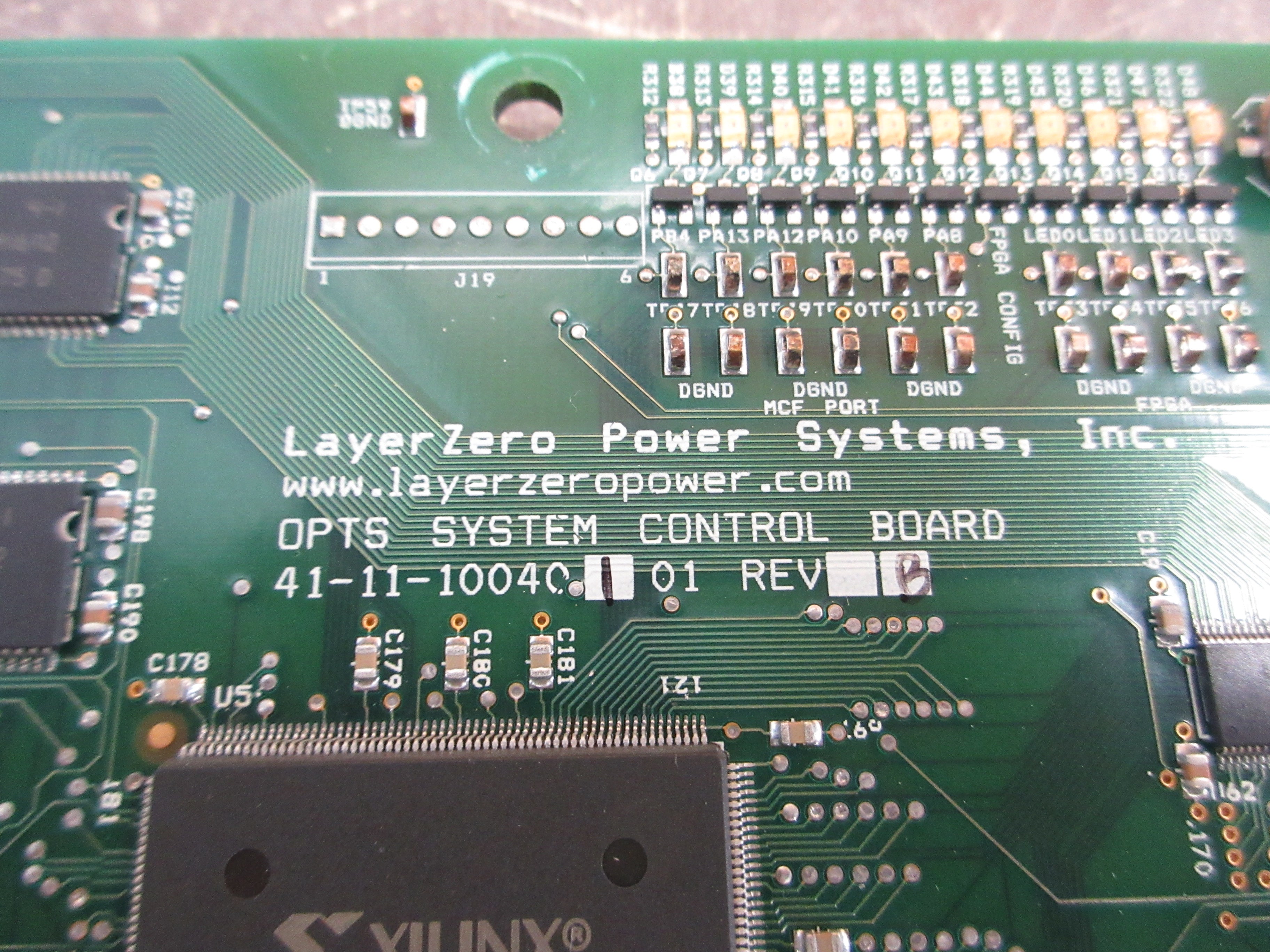 LayerZero OPTS System Control Board 41-11-10040101 Rev. B Used