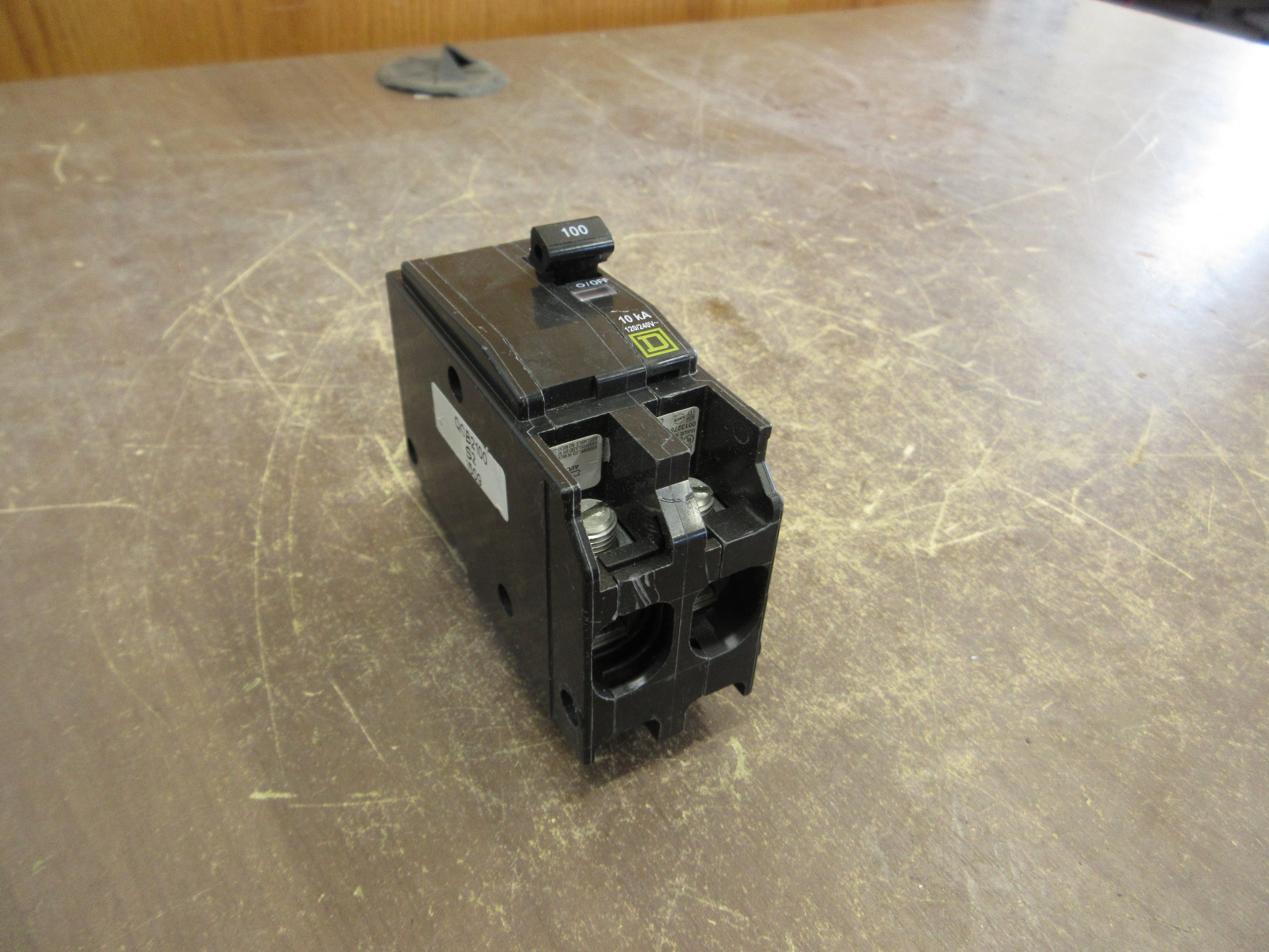 Square D Bolt-On Circuit Breaker QOB2100 100A 120/240V 2P Used