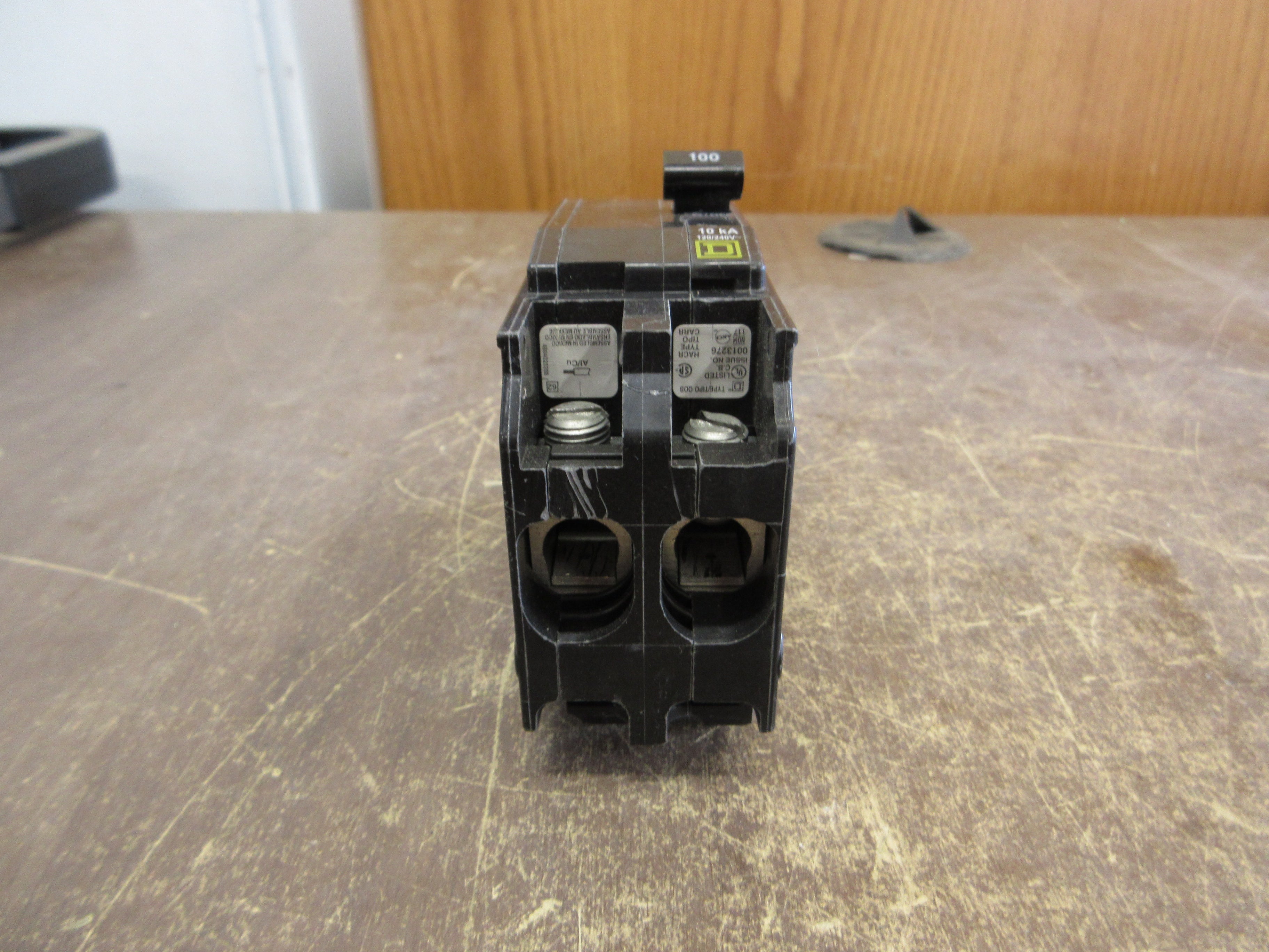 Square D Bolt-On Circuit Breaker QOB2100 100A 120/240V 2P Used