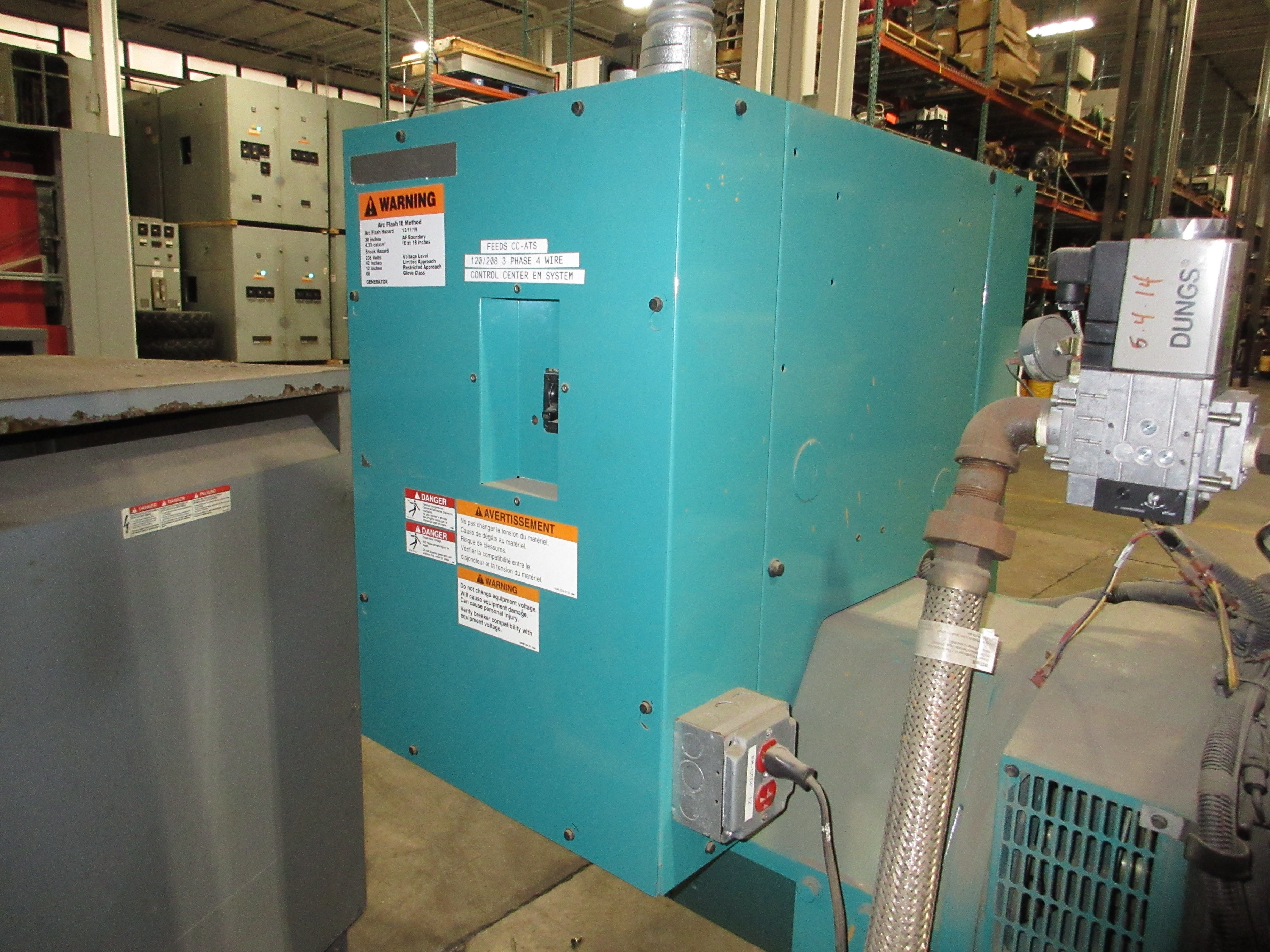 Cummins Natural Gas Generator GGHH-5774345 100kW 60Hz 67kW@1Ph Used