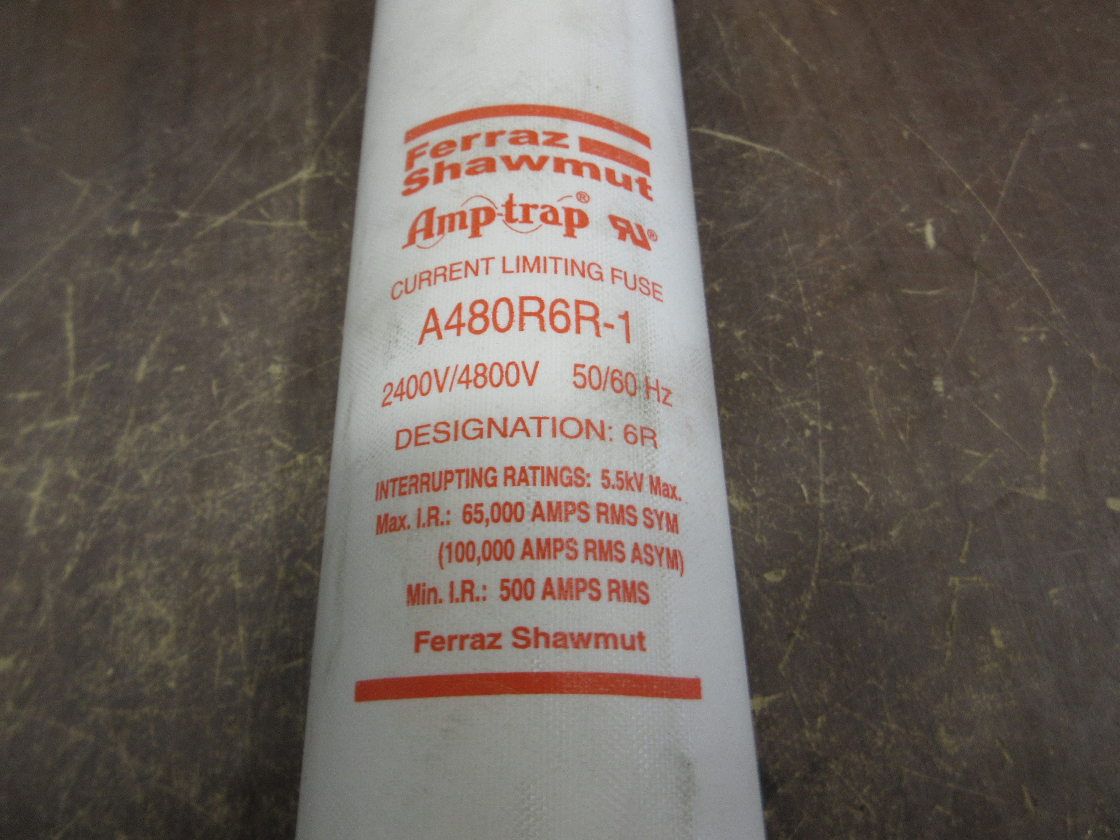 Ferraz Shawmut Amp-Trap Fuse A480R6R-1 2.4/4.8kV 6R 50/60Hz Used