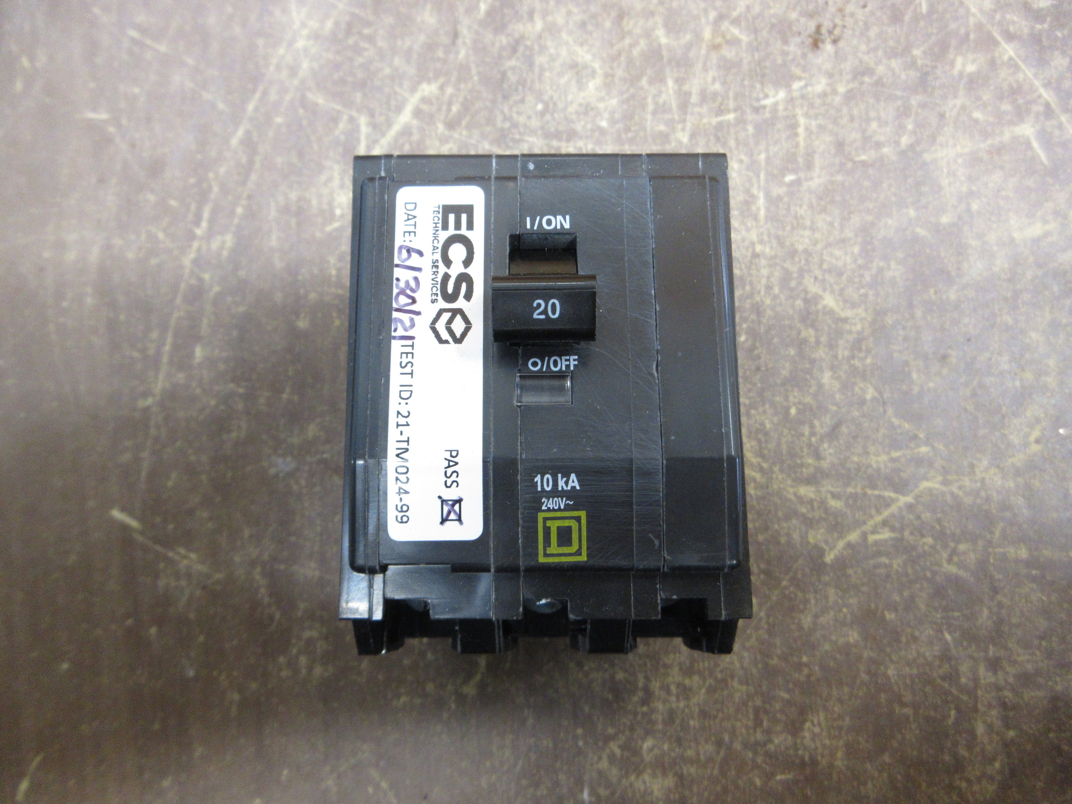 Square D Circuit Breaker QOB320 20A 240V 3P Used