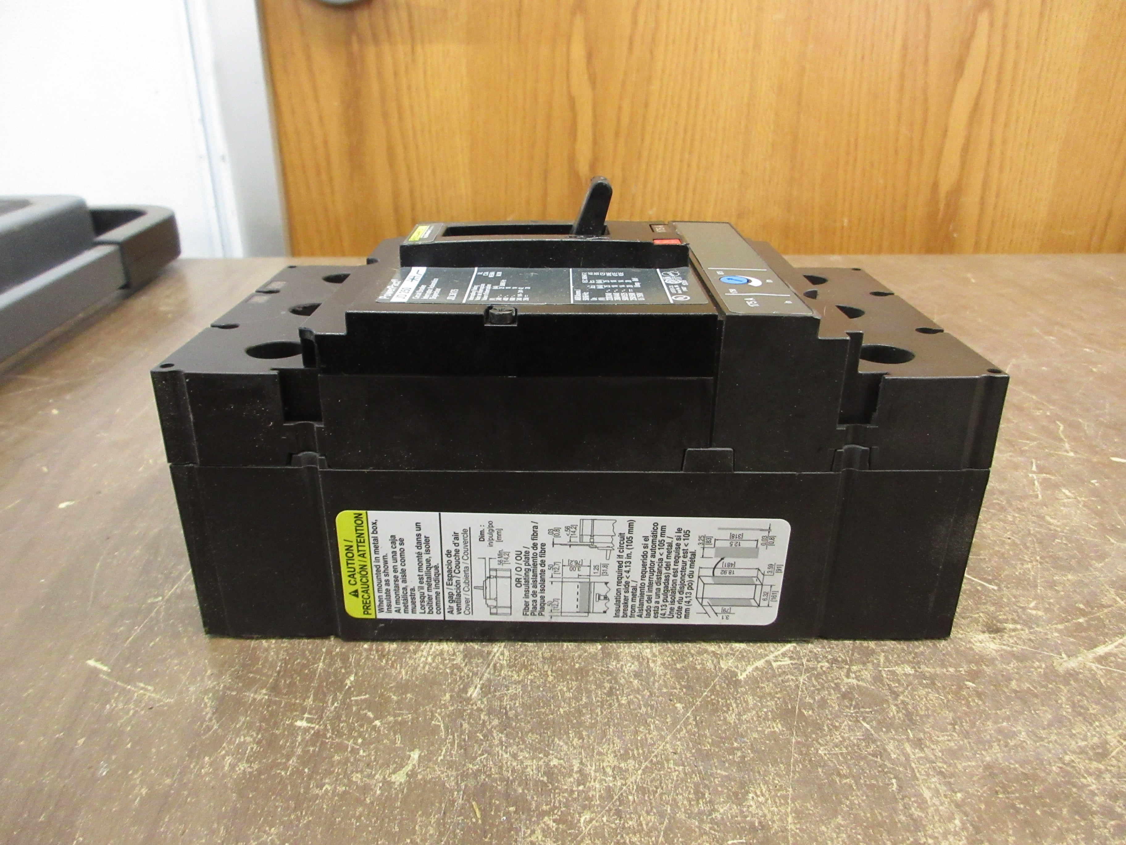 Square D PowerPact Circuit Breaker JDL36175 175A 600V 3P Used