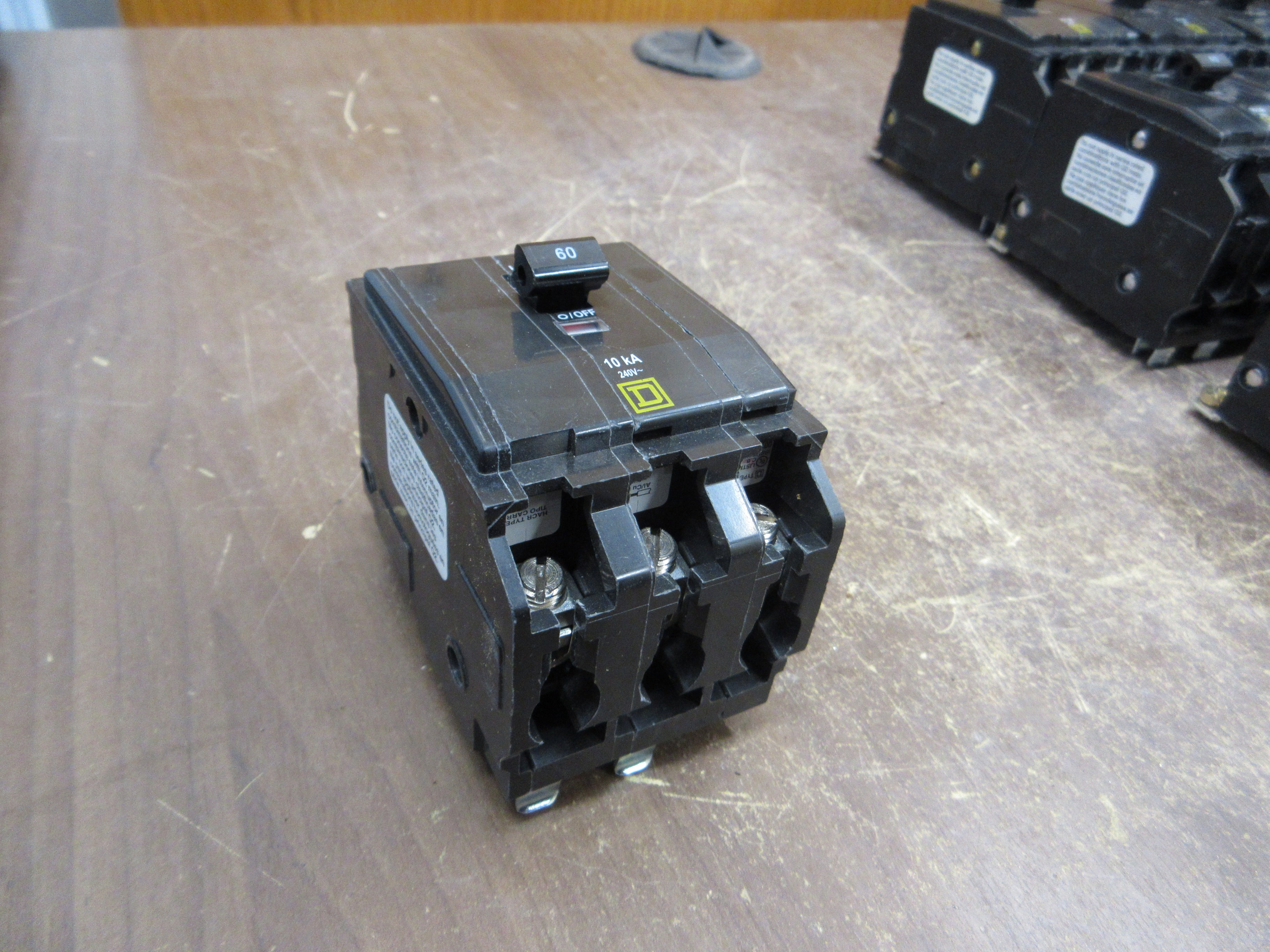 Square D Bolt-On Circuit Breaker QOB360 60A 240V 3P Used