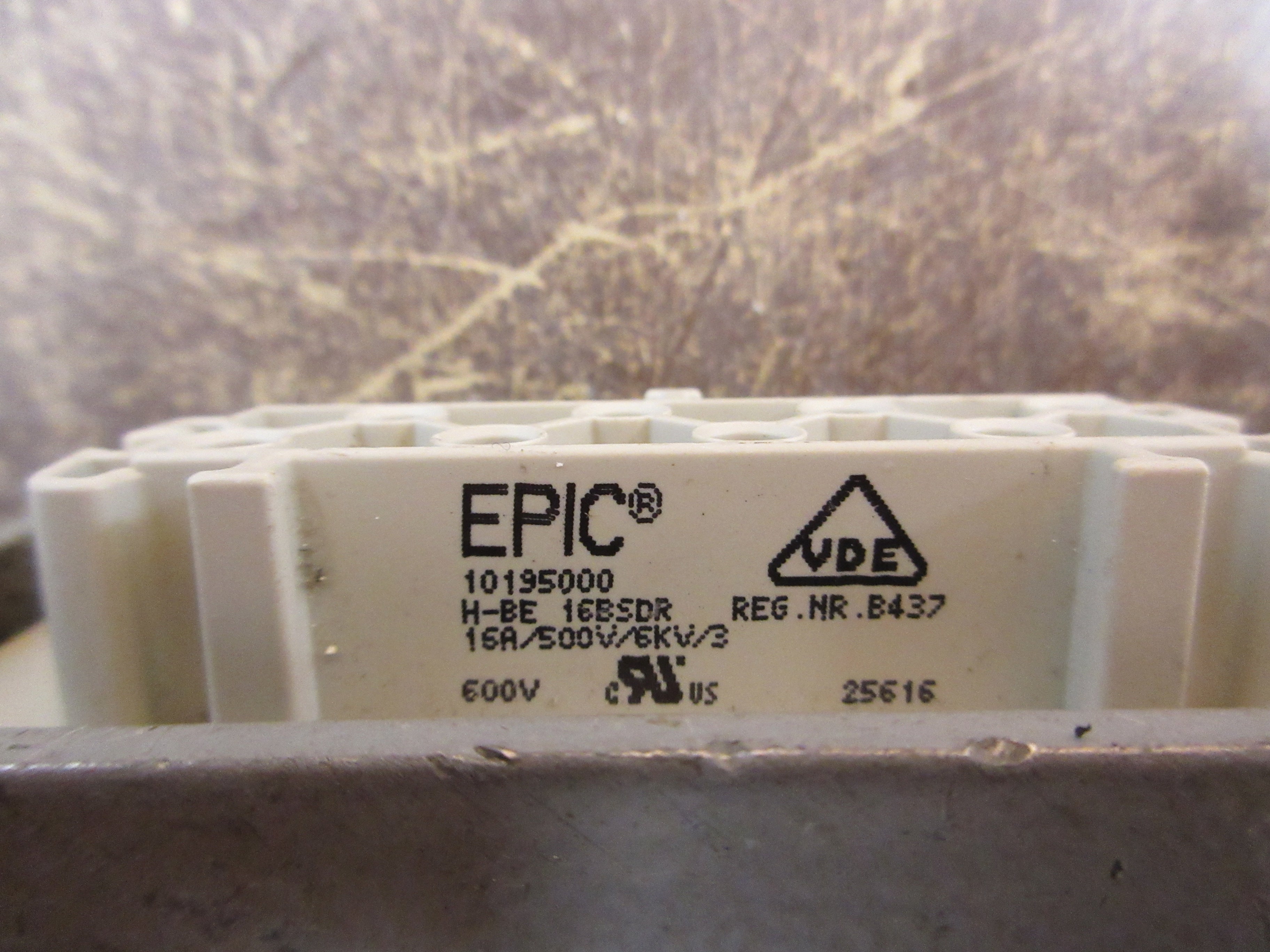 Weidmuller Epic Connector 10195000 16A 500V Used