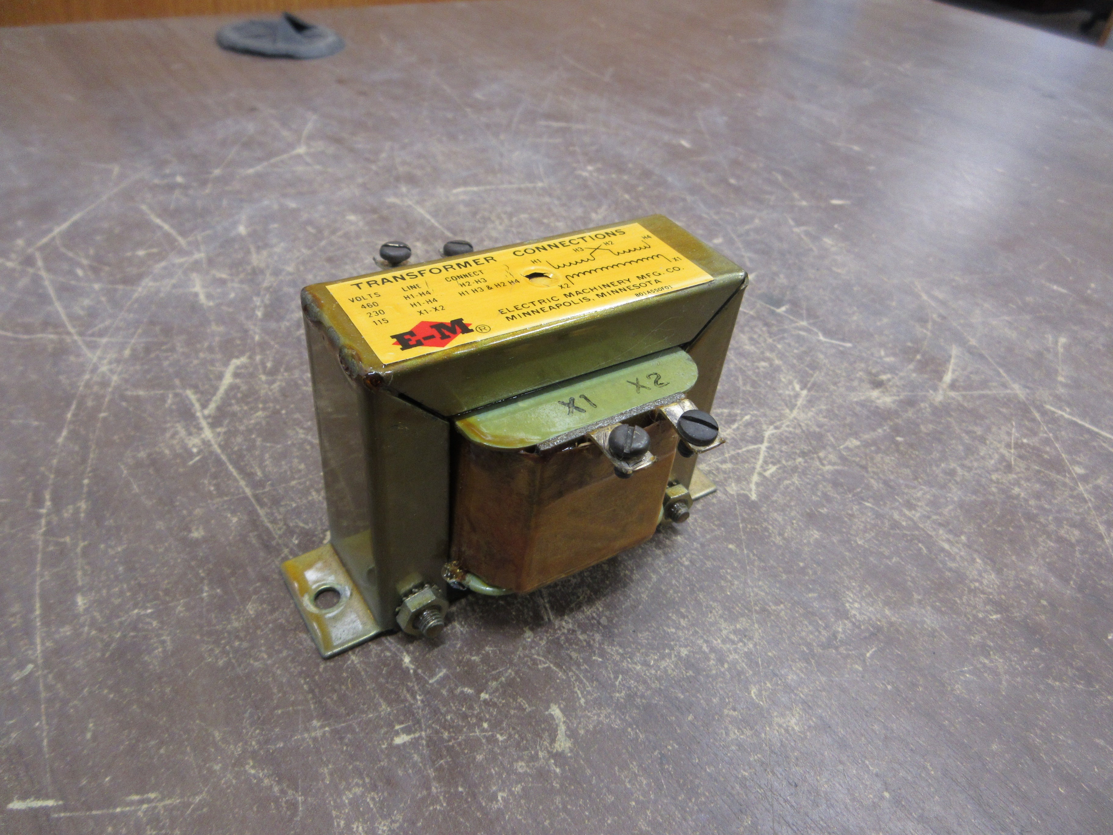 E-M Transformer 801A550F01 Pri: 230/460V Sec: 115V Used