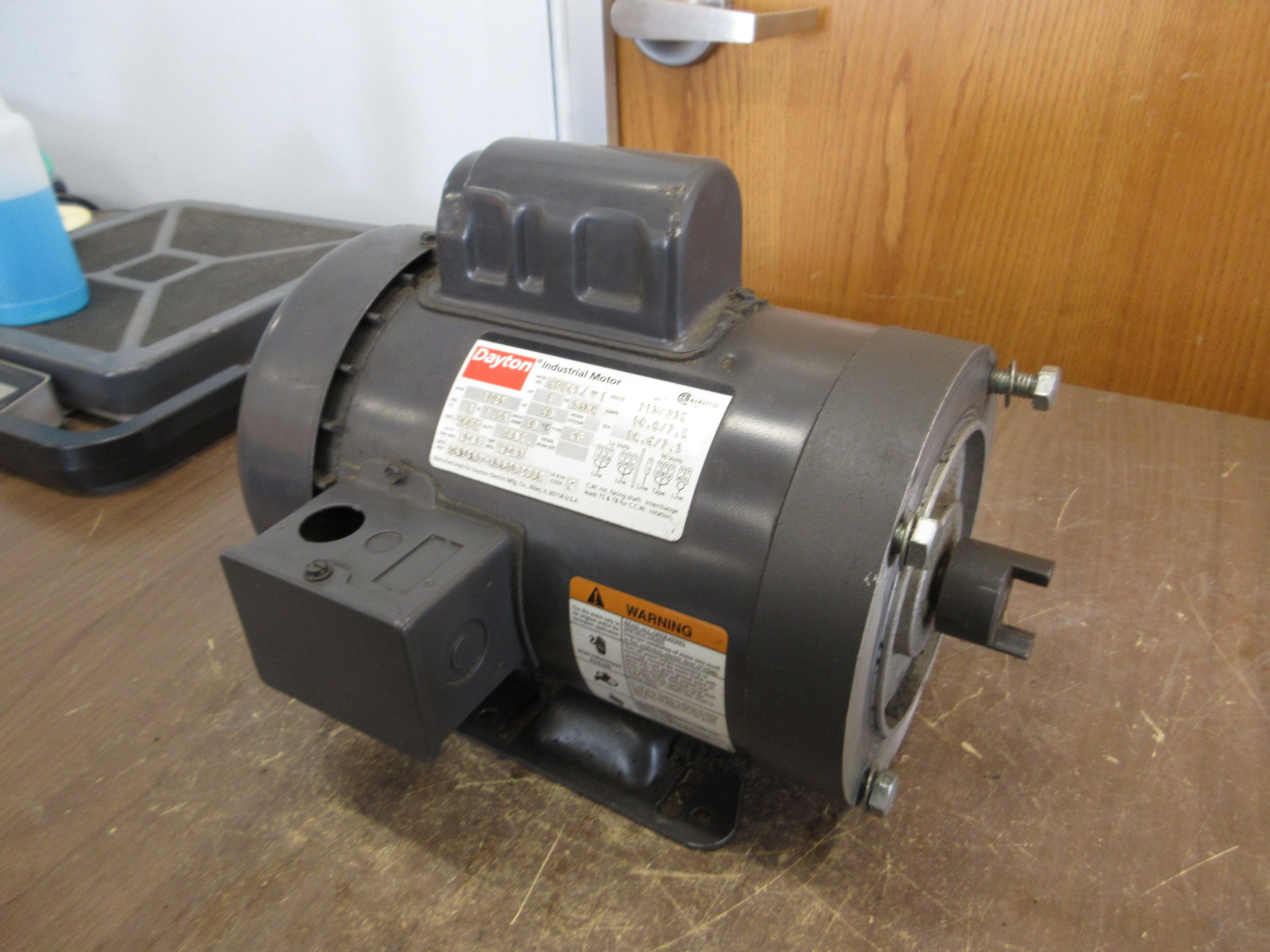 Dayton Motor 6K045J 1HP 1800RPM 115/230V 14/7A 1Ph 60Hz Frame: 56HC Used