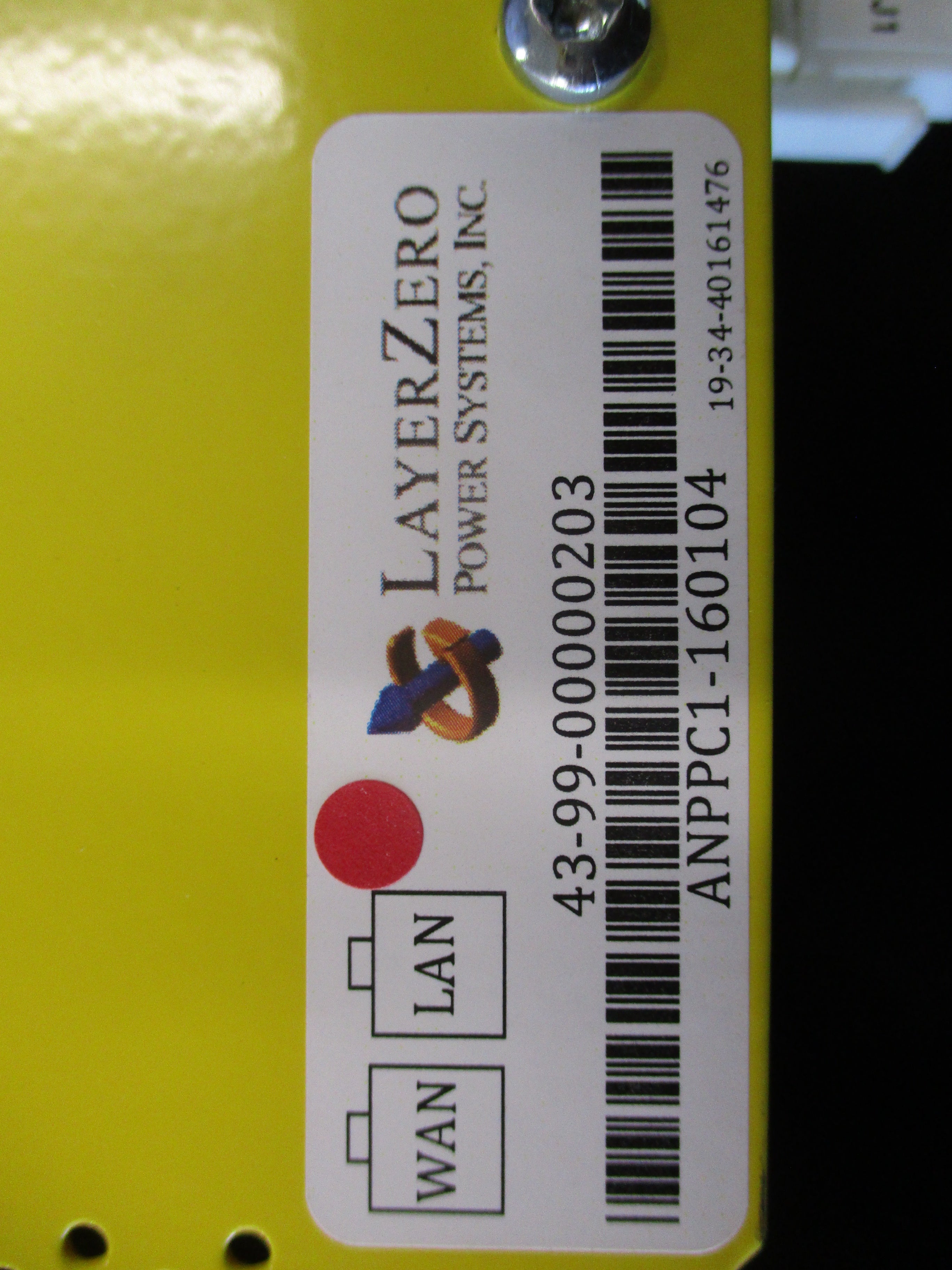 LayerZero HMI Control Panel 43-99-00000203 Used