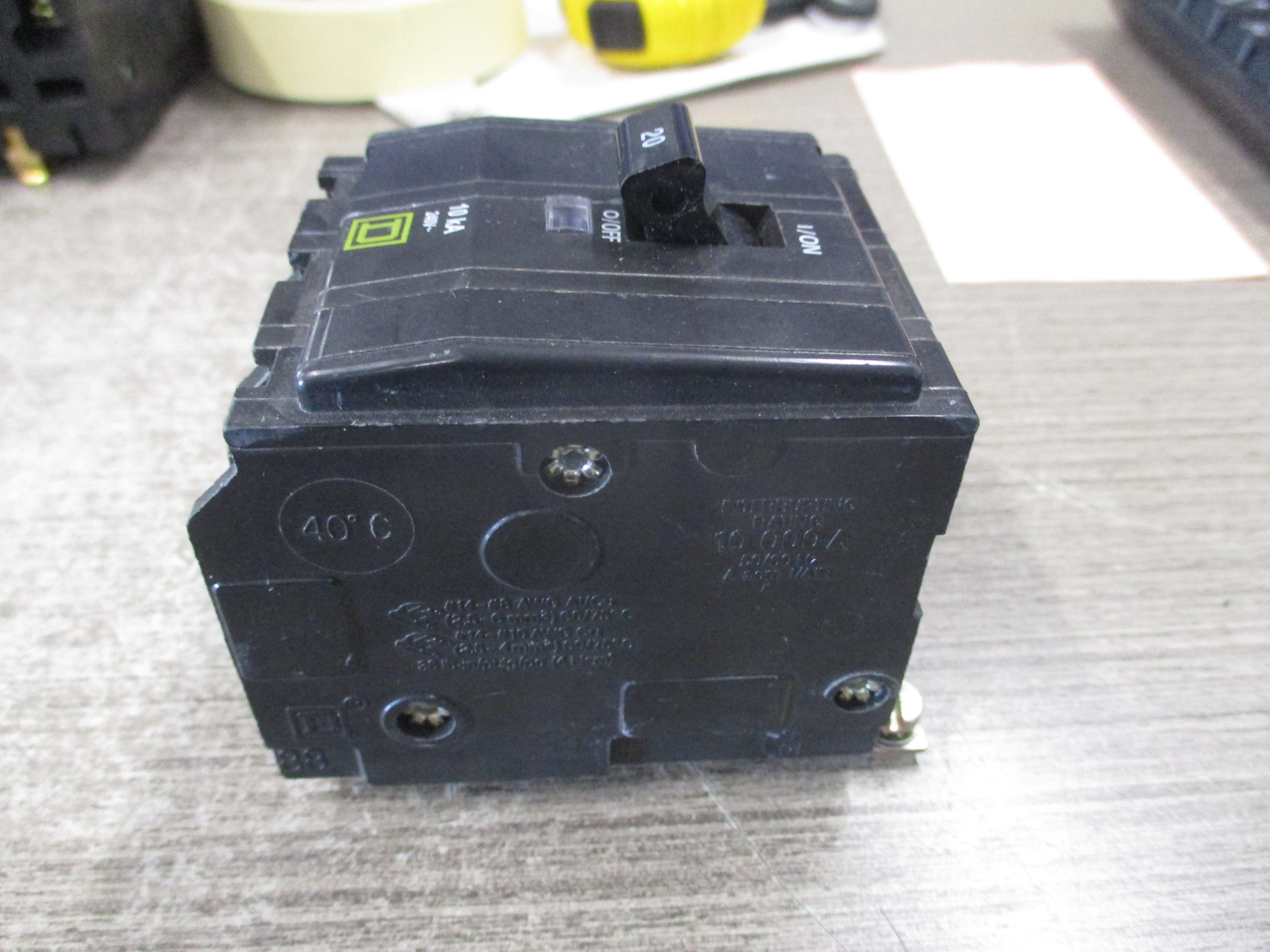 Square D Circuit Breaker QOB320 20A 240V 3P Used