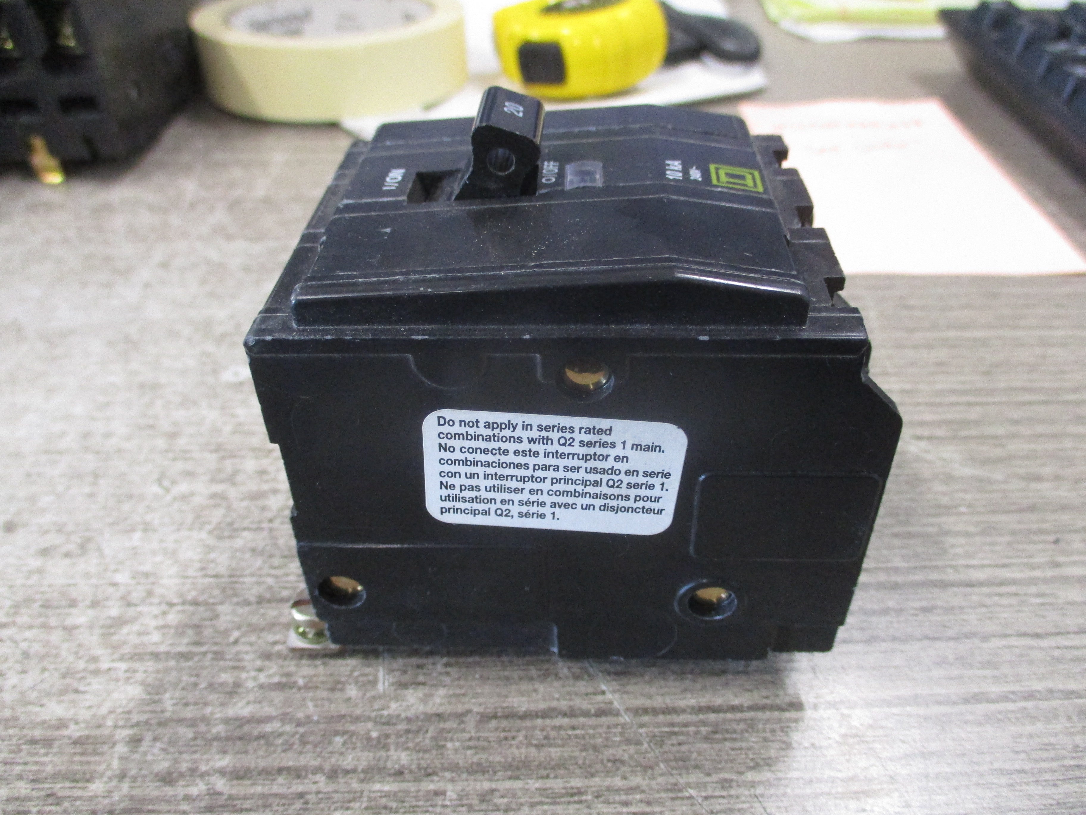Square D Circuit Breaker QOB320 20A 240V 3P Used