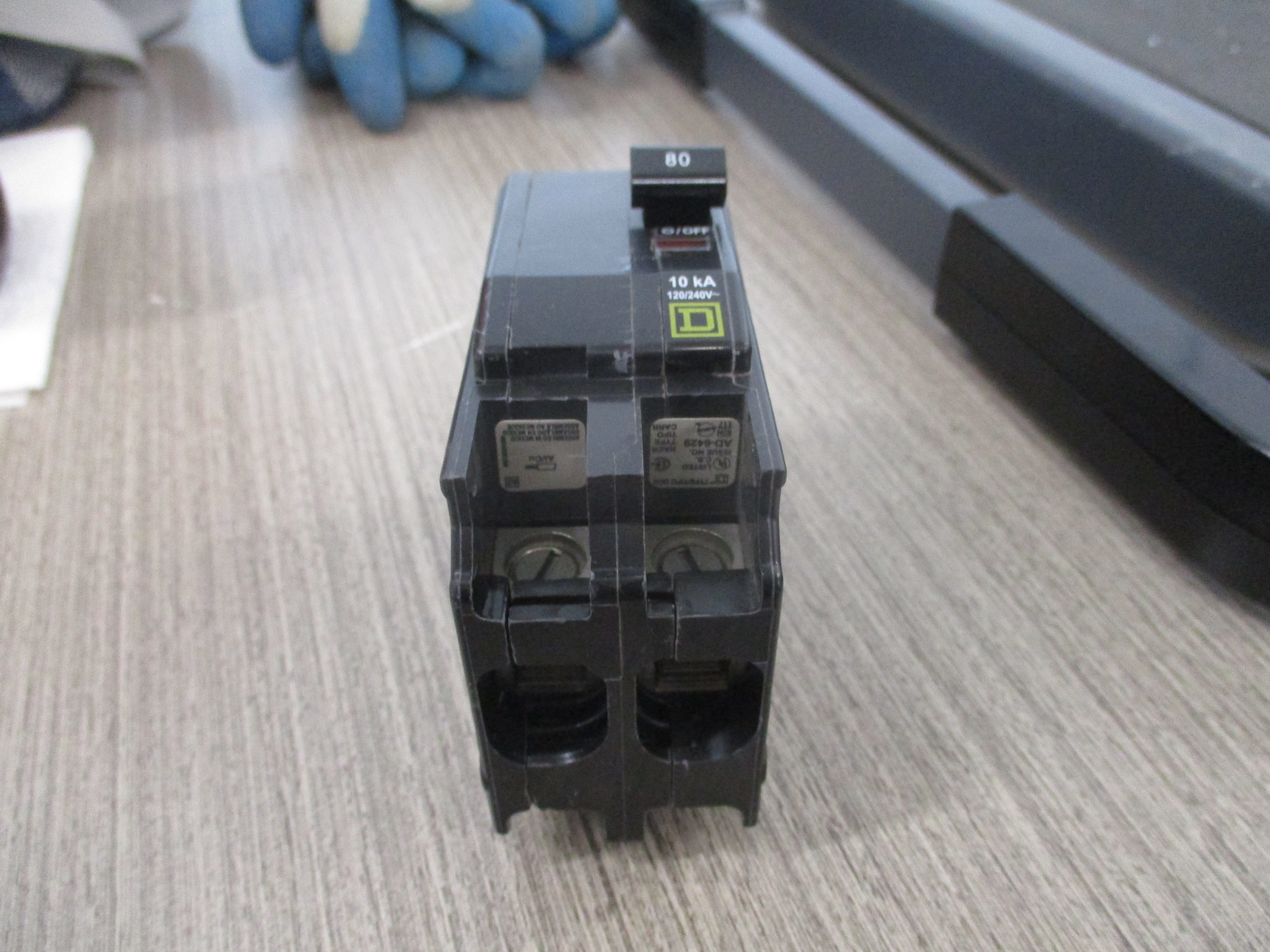 Square D Bolt-on Circuit Breaker QOB280 80A 120/240V 2P Used