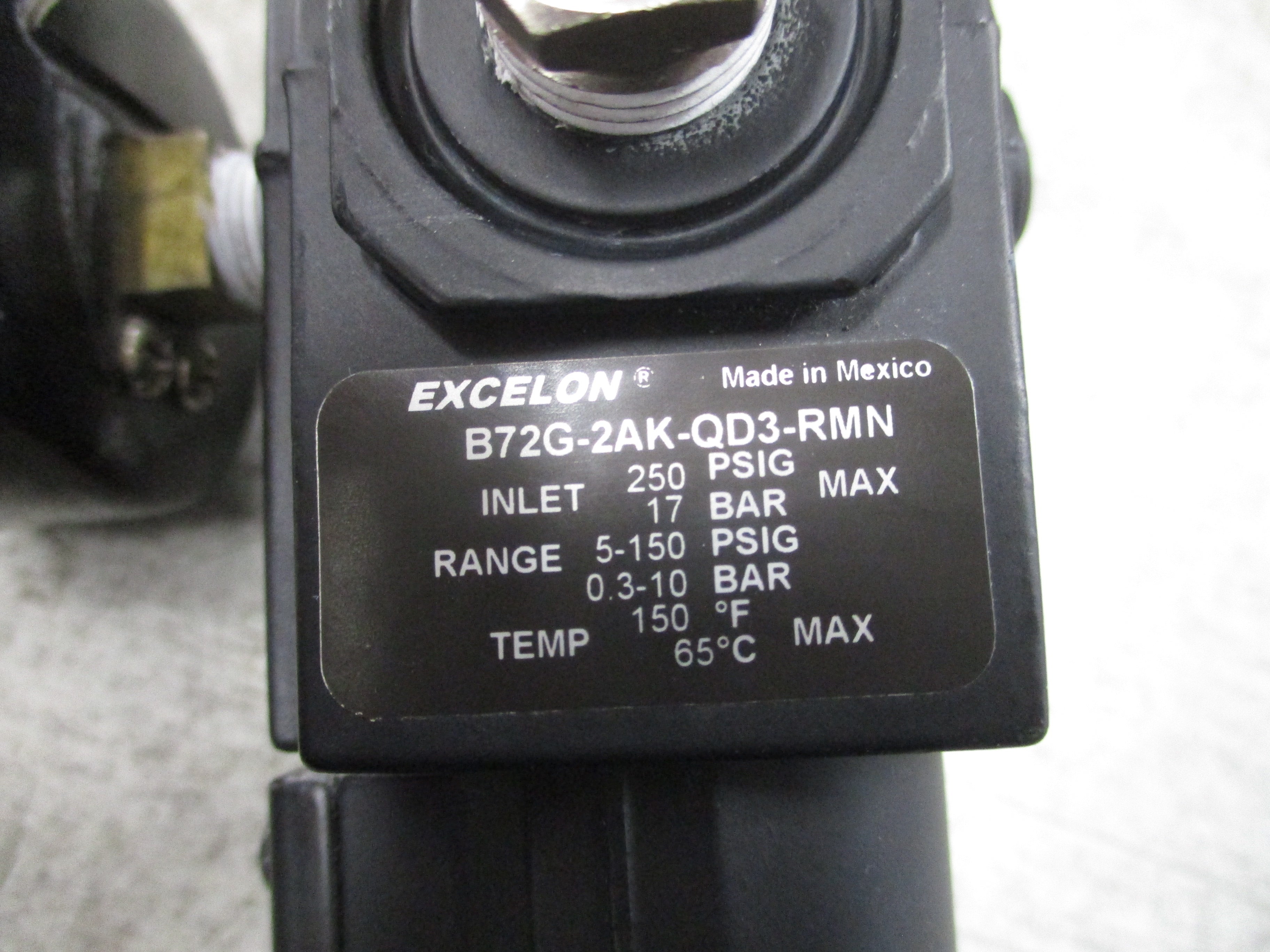 IMI Norgren Excelon Filter Regulator B72G-2AK-QD3-RMN Range: 5-150 PSIG Used