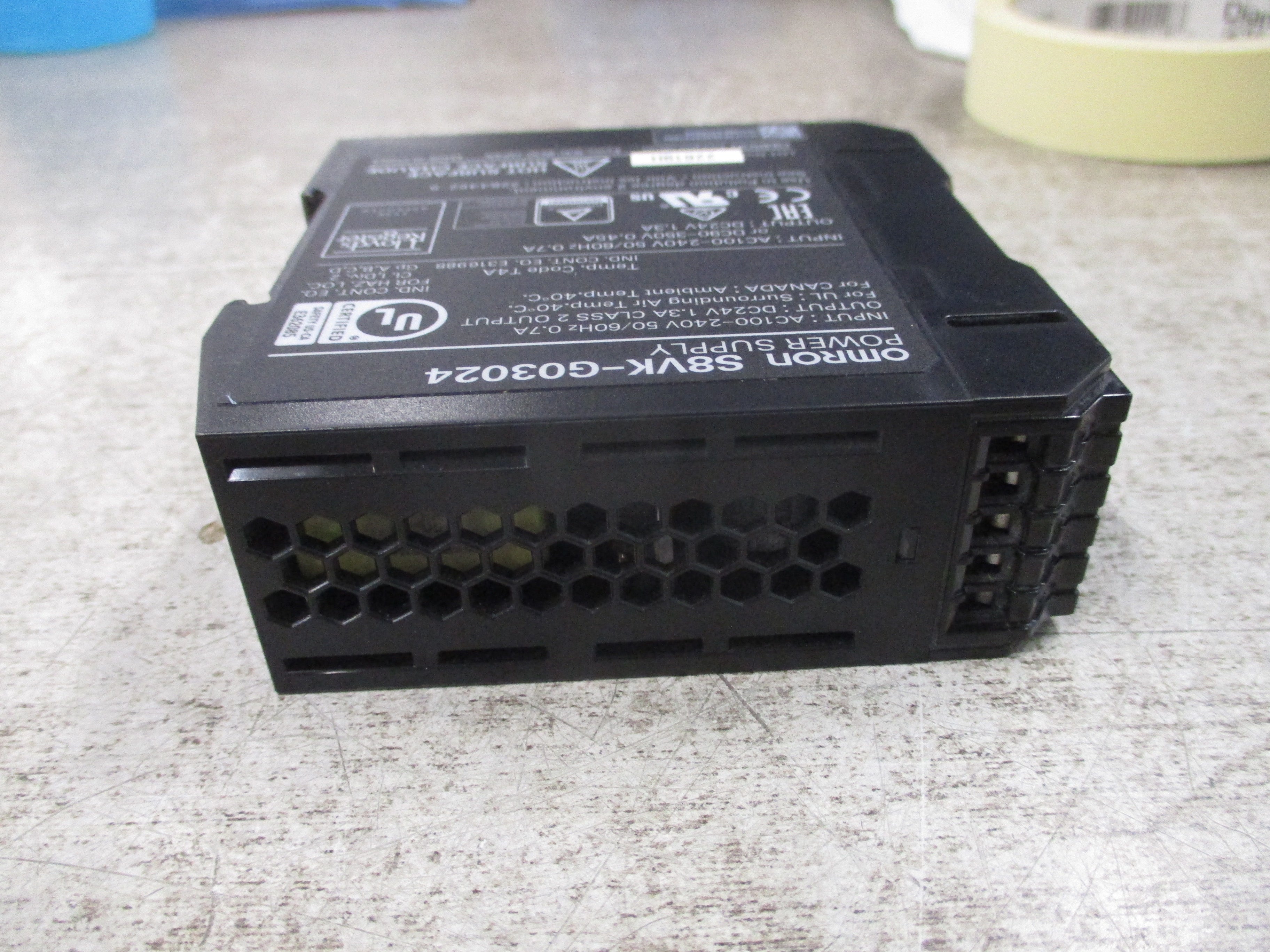 Omron Power Supply S8VK-G03024 Input: AC 100-240V 50/60Hz 0.7A Output: DC 24V 1.3A Used