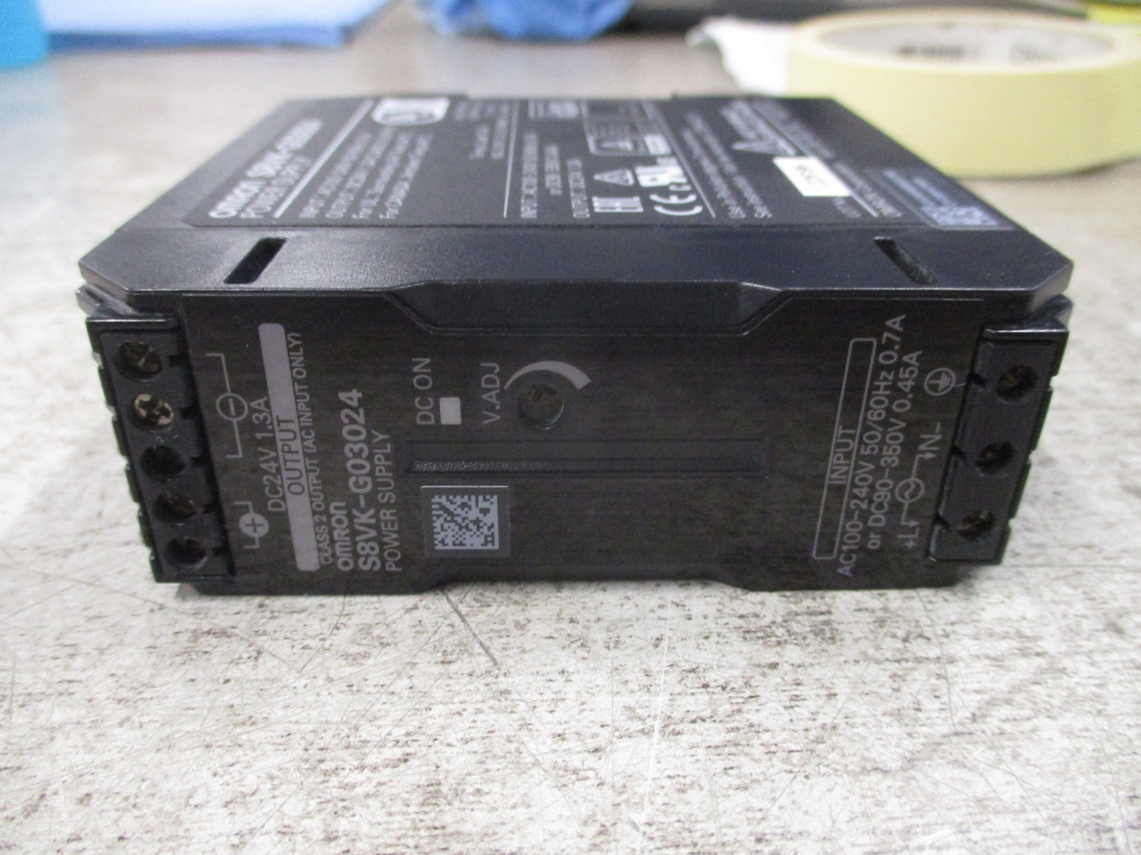 Omron Power Supply S8VK-G03024 Input: AC 100-240V 50/60Hz 0.7A Output: DC 24V 1.3A Used
