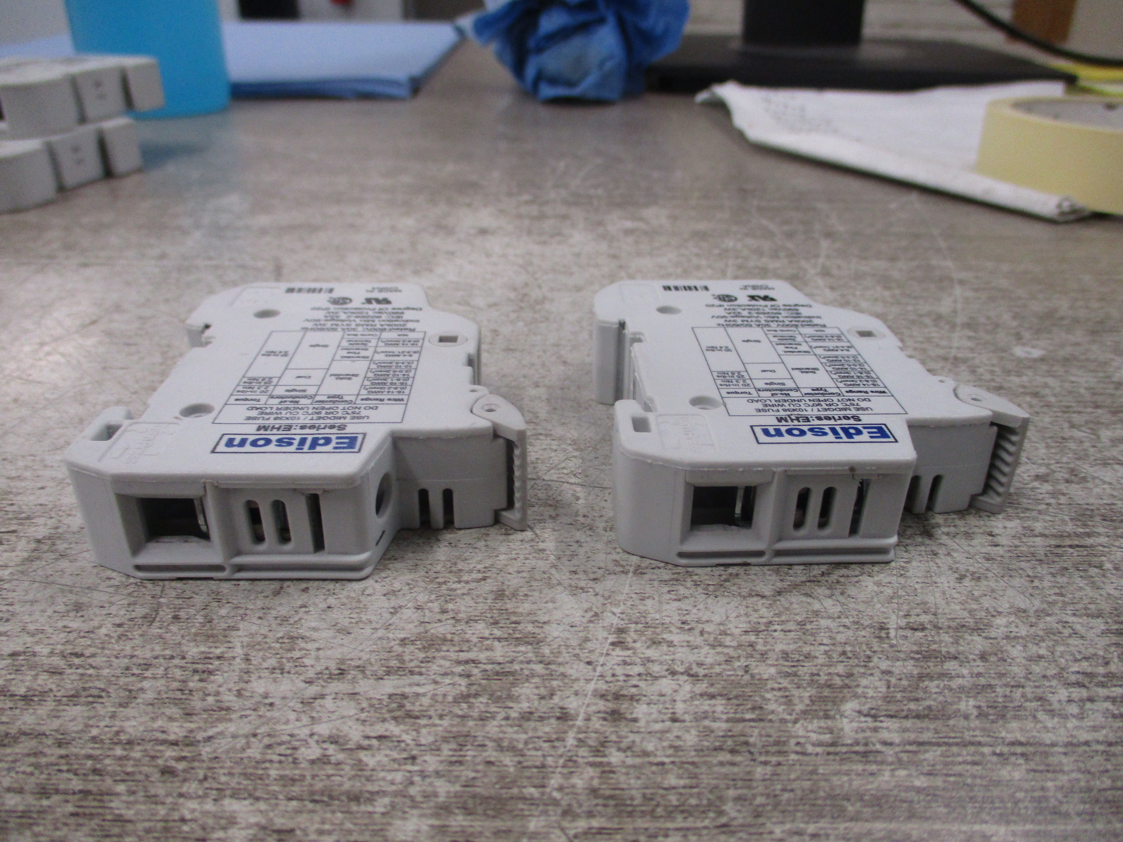 Edison Fuseholder EHM-1 30A 600V 50/60Hz 1P *Lot of 2* Used