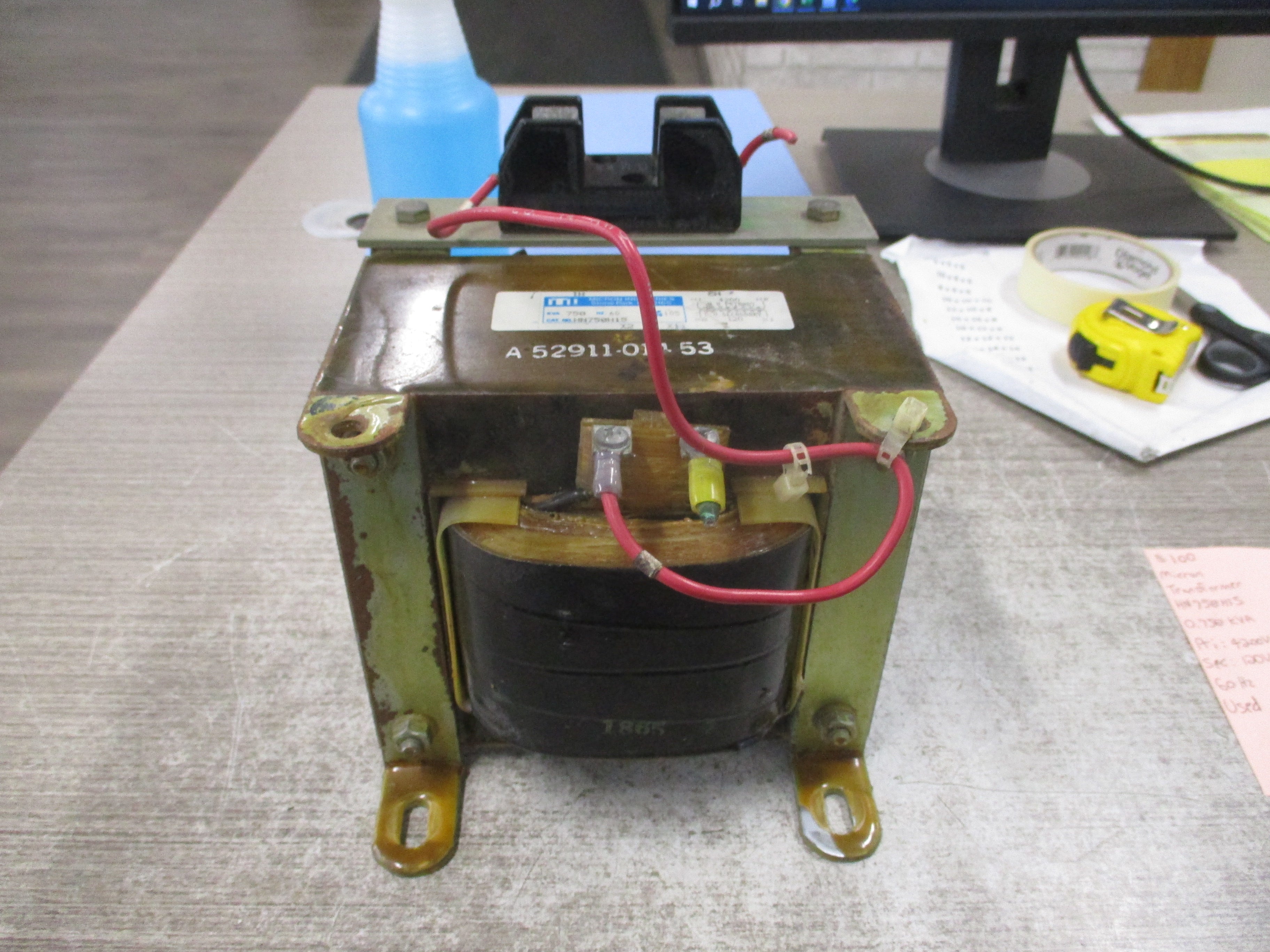 Micron Transformer HN750H15 0.750KVA Pri: 4200V Sec: 120V 60Hz Used