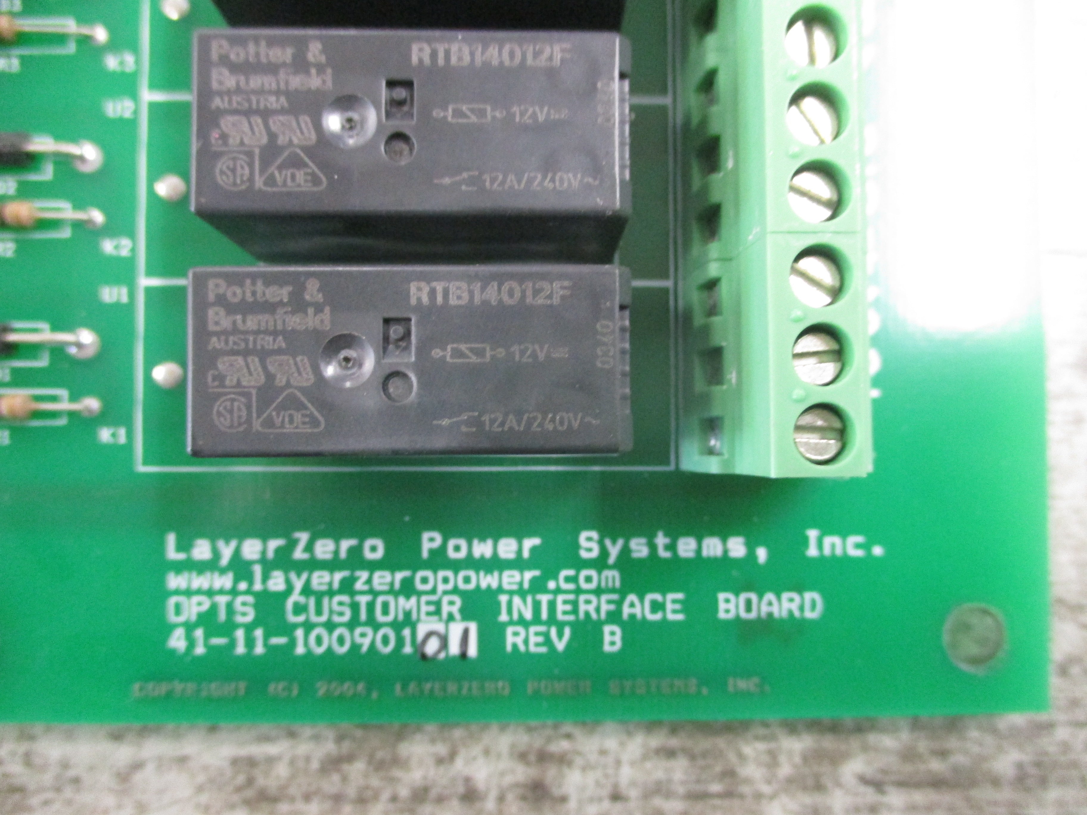 LayerZero OPTS Customer Interface Board 41-11-10090101 Rev. B Used