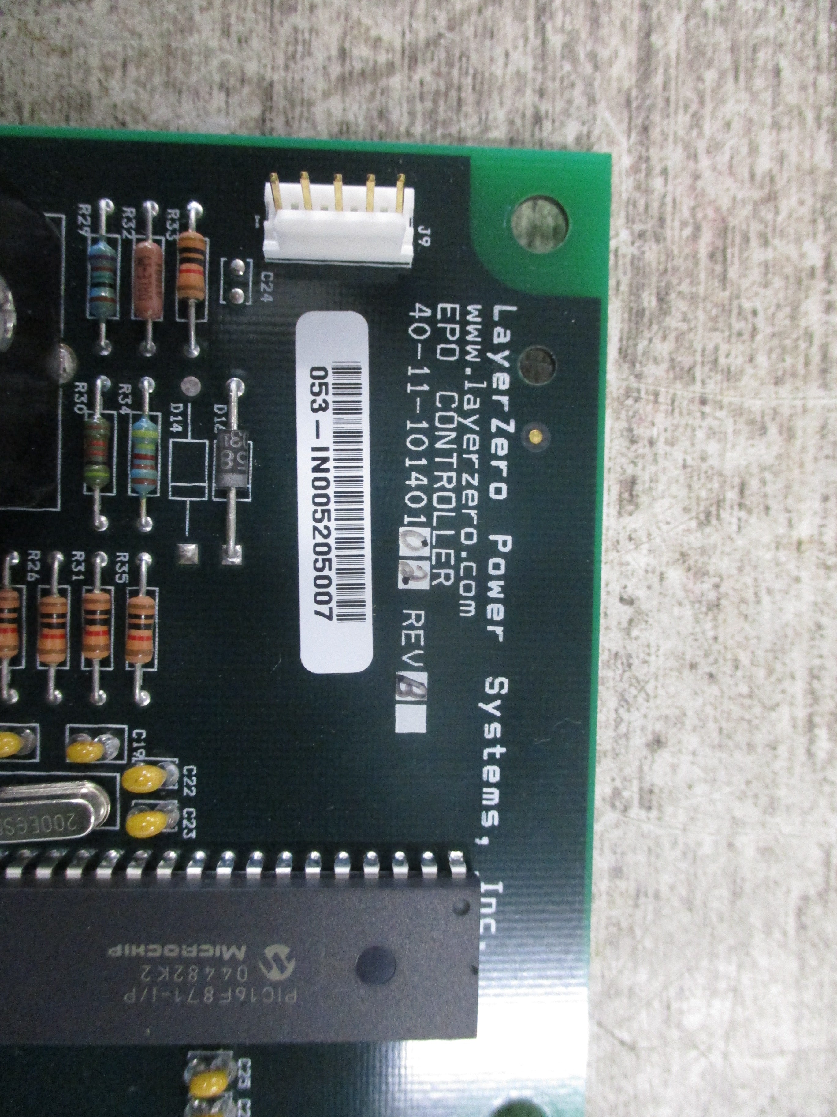 LayerZero EPO Controller 40-11-10140102 Rev. B Used