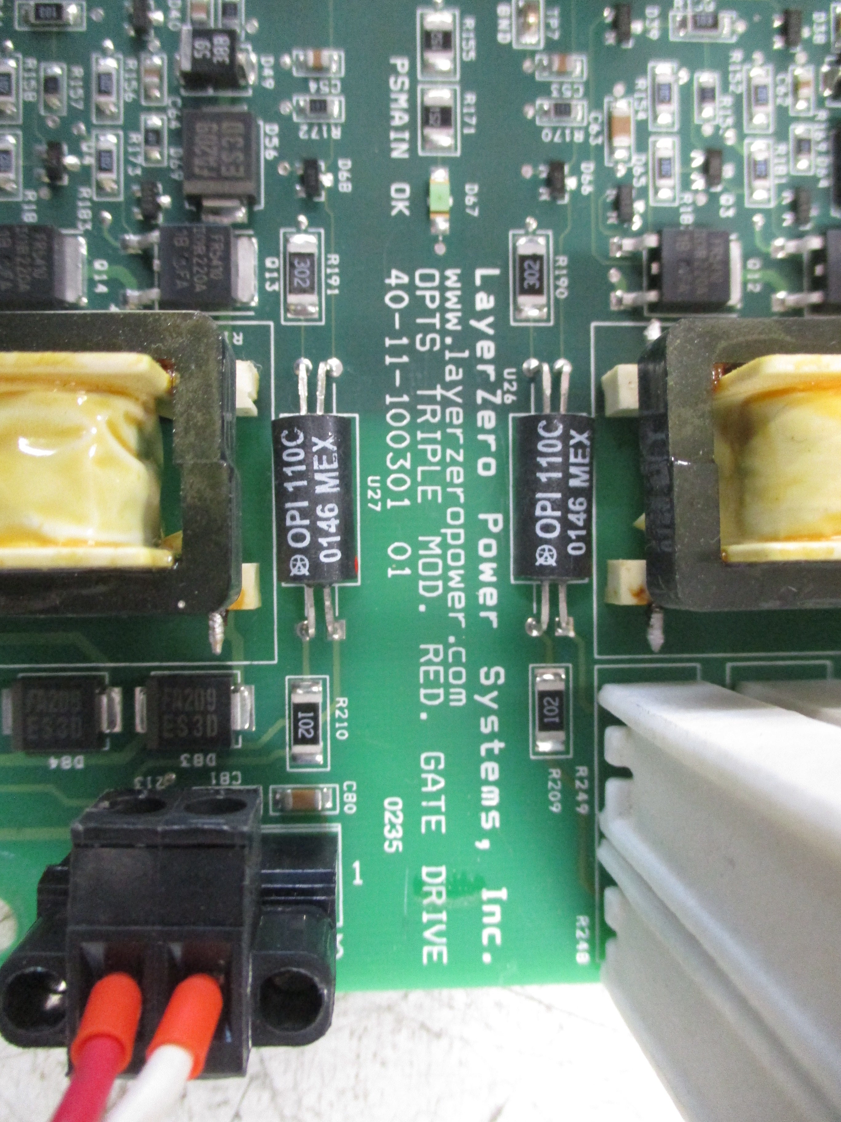 LayerZero OPTS Triple Mod. Red. Gate Drive Board 40-11-100301 Rev. 01 Used