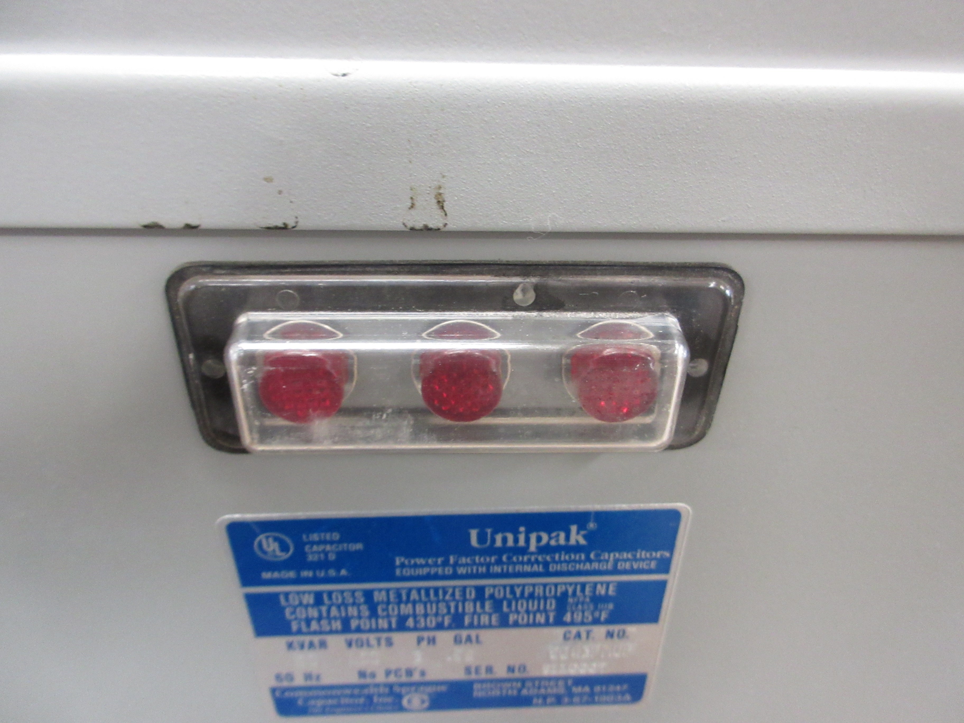 Commonwealth Sprague Unipak Capacitor 5043PMUF 50kVAR 480V 3Ph Used