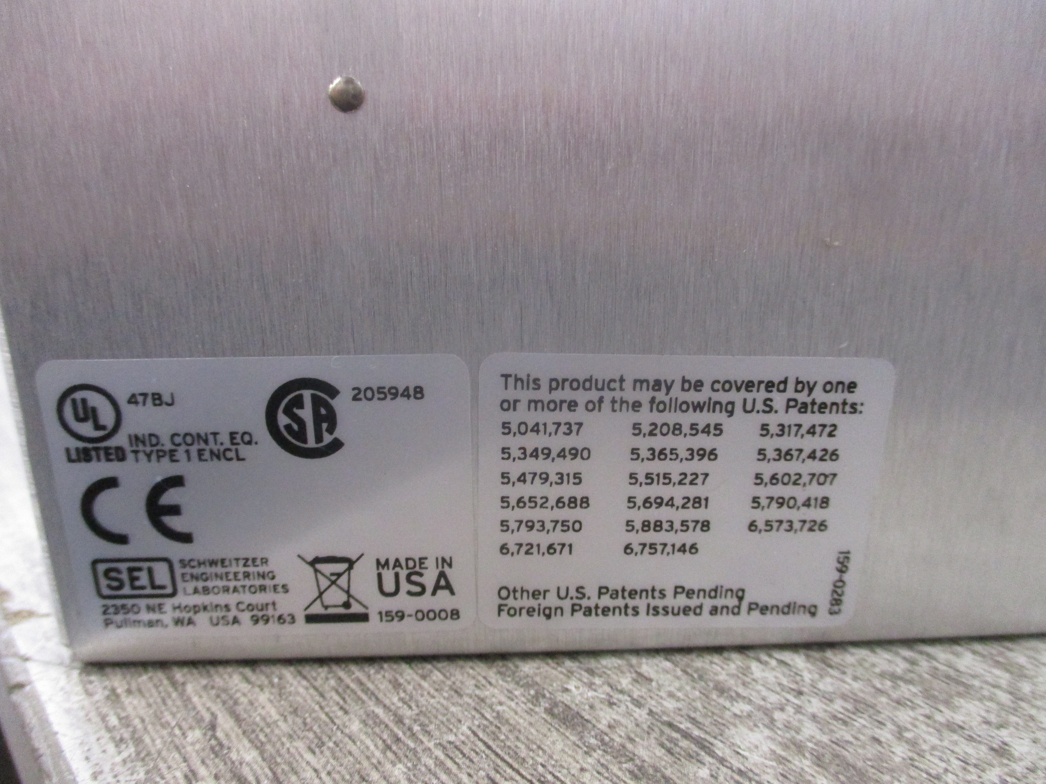 SEL SEL-351 Directional Overcurrent Relay Reclosing Relay Fault Locator