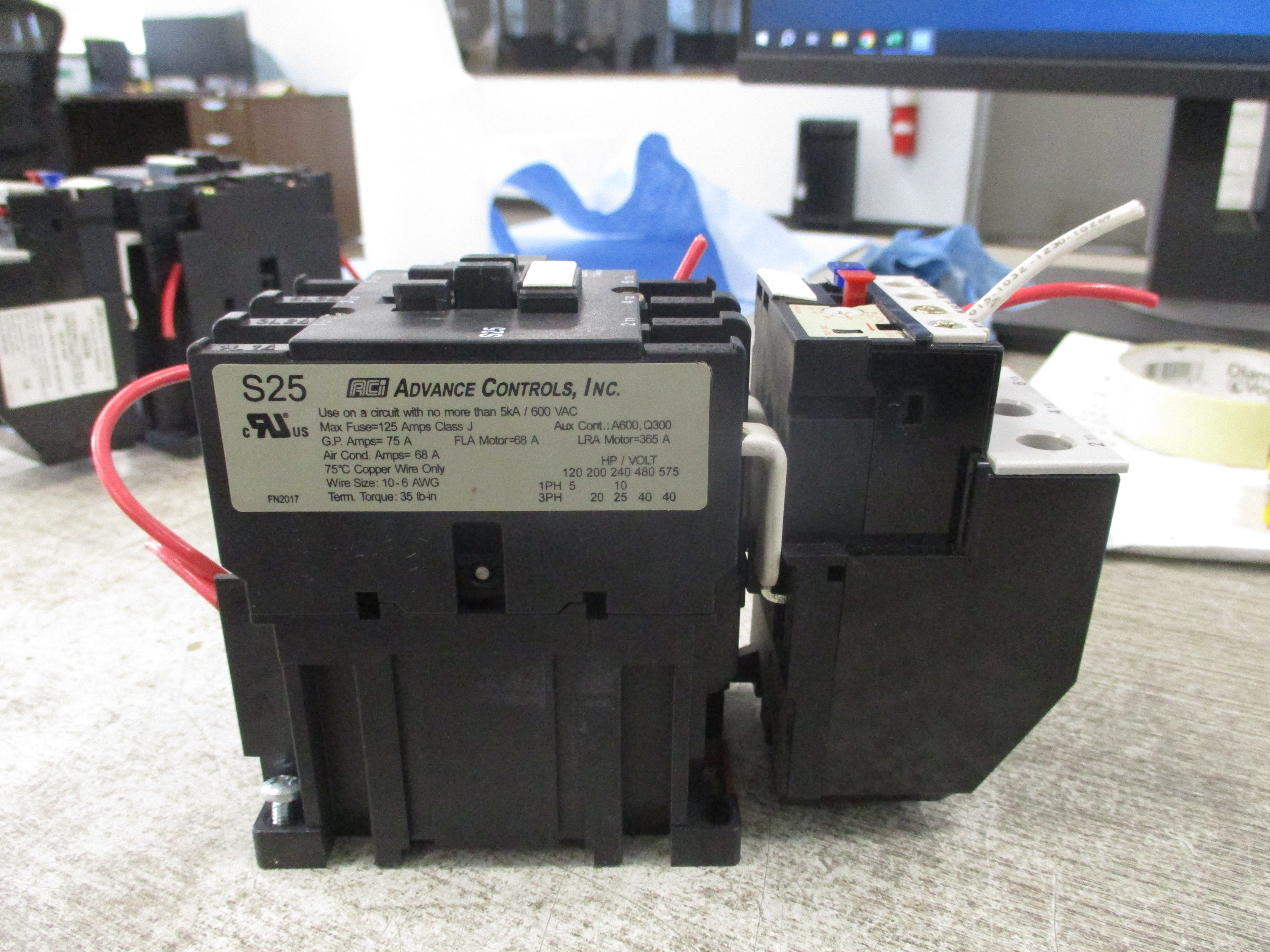 ACi Starter S25/130338 120V Coil Trip: 48-65A Used