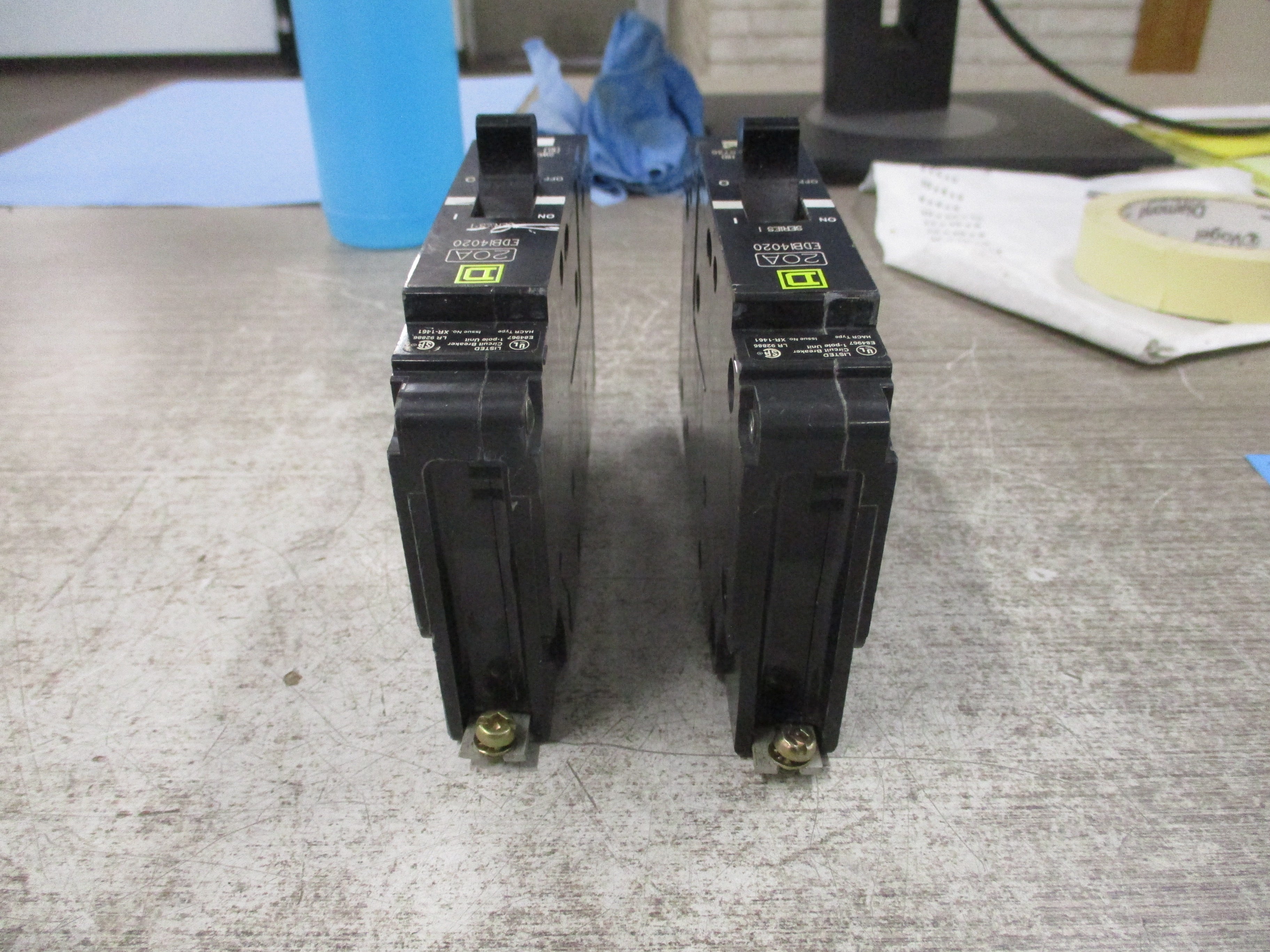 Square D Bolt-on Circuit Breaker EDB14020 Ser. 1 20A 277V 1P *Lot of 2* Used