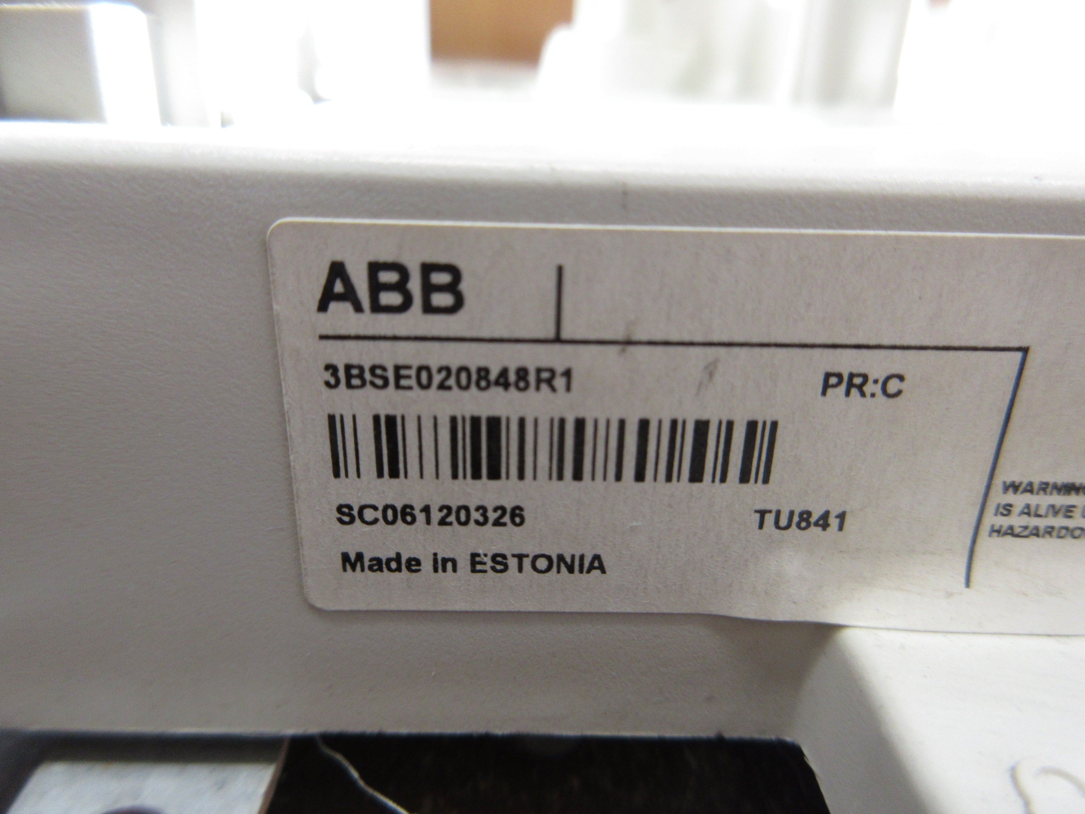 ABB TU841 Termination Unit Base 3BSE020848R1 PR:C Used