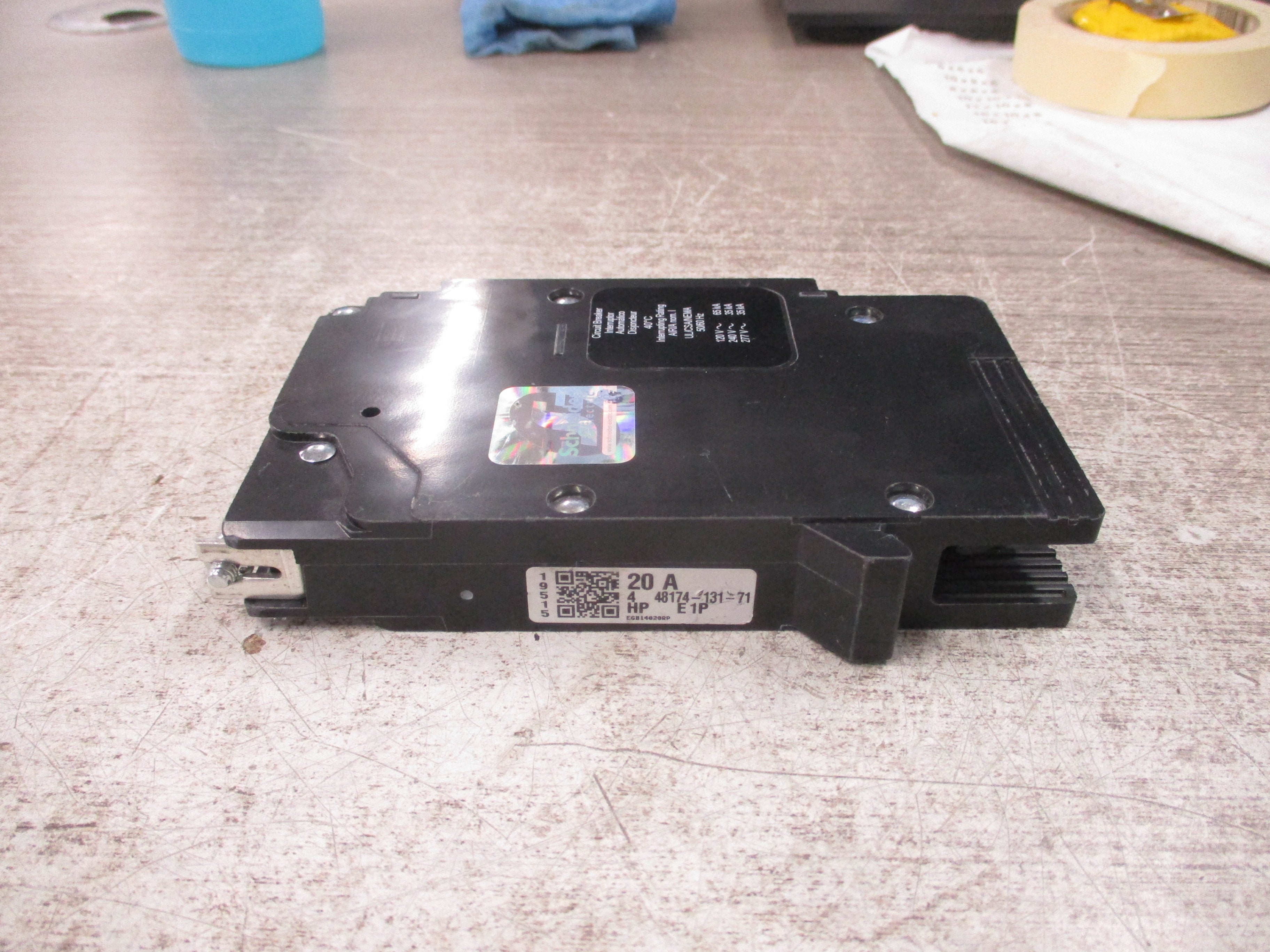 Square D Bolt-on Circuit Breaker EGB14020 S3 20A 277V 1P Used