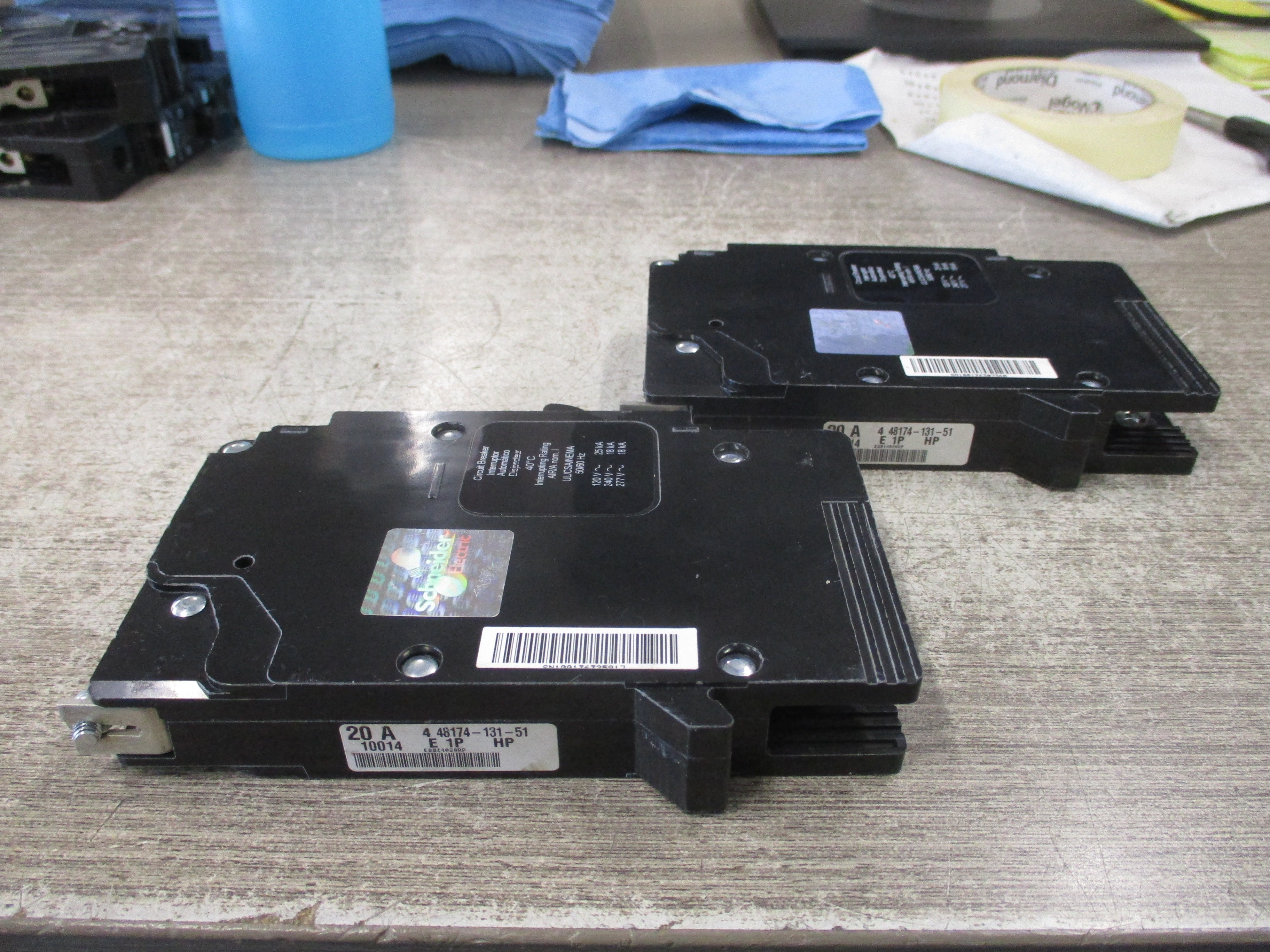 Square D Bolt-on Circuit Breaker EDB14020 S2 20A 277V 1P *Lot of 2* Used