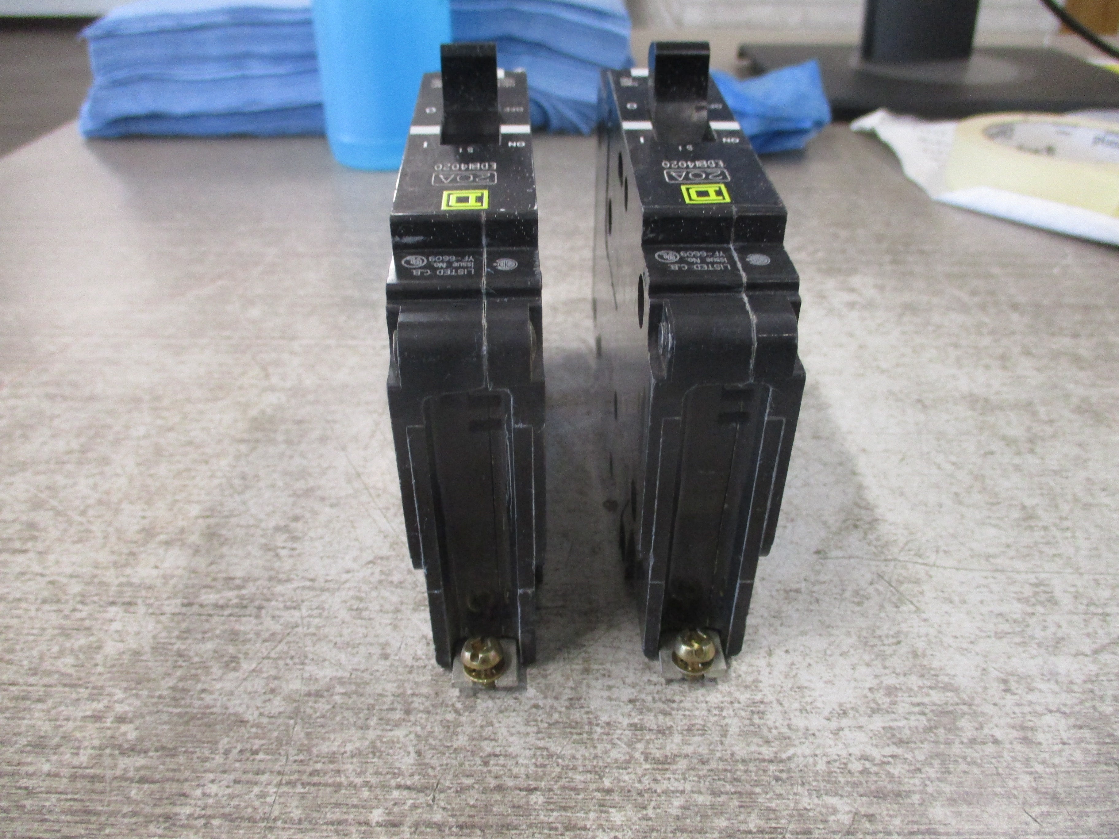 Square D Bolt-on Circuit Breaker EDB14020 S1 20A 277V 1P *Lot of 2* Used