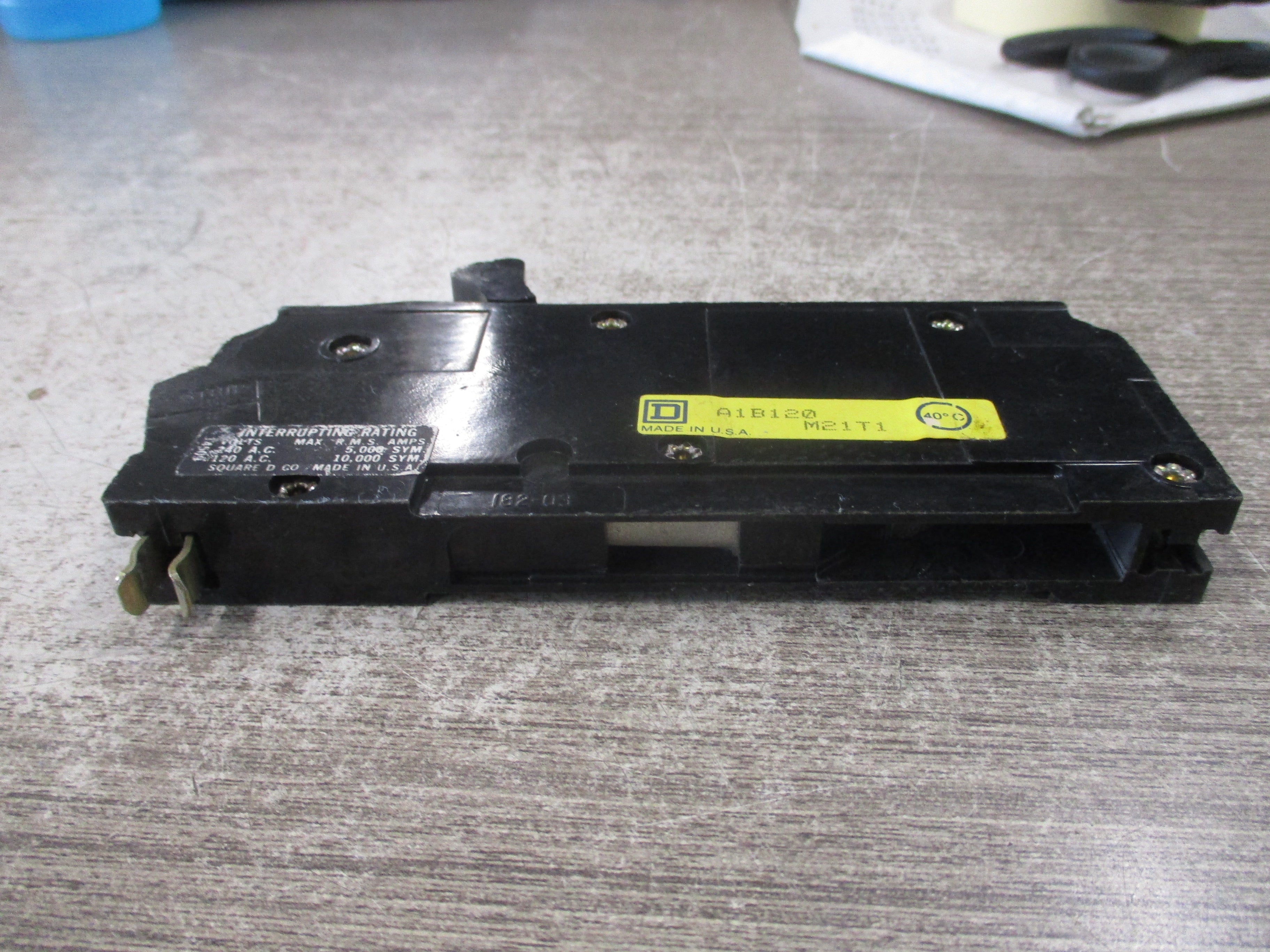 Square D Bolt-on Circuit Breaker A1B120 20A 240VAC 1P Used