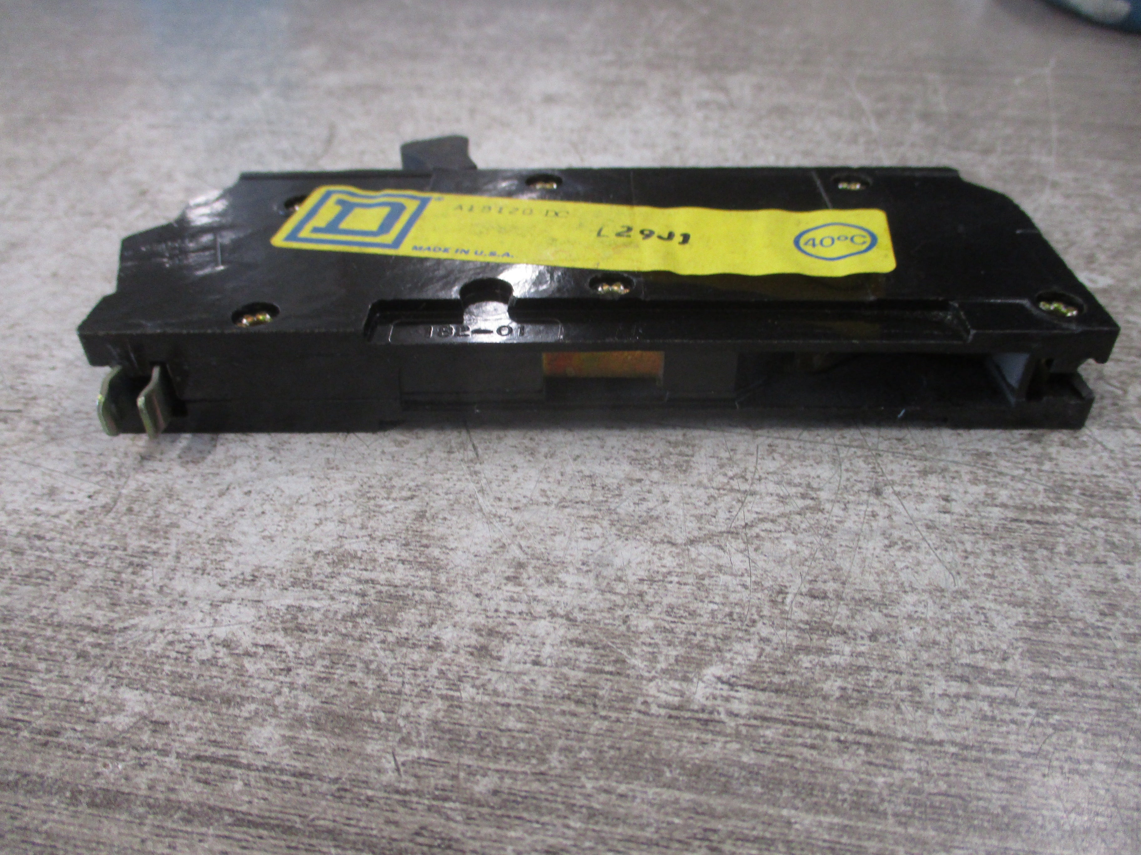 Square D Bolt-on Circuit Breaker A1B120 DC 20A 125 VDC 1P Used