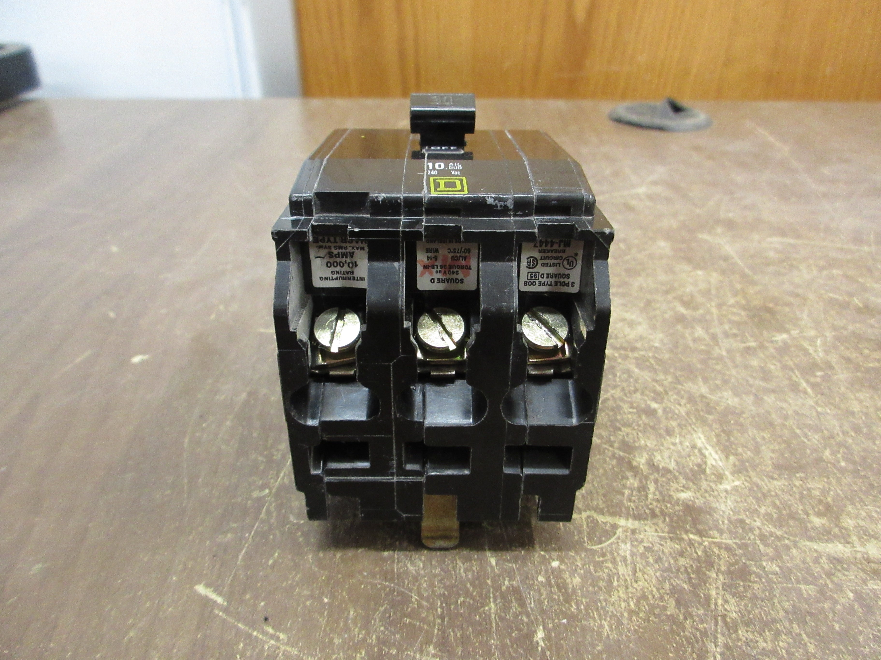 Square D Bolt-On Circuit Breaker QOB330 240V 30A 3P Used