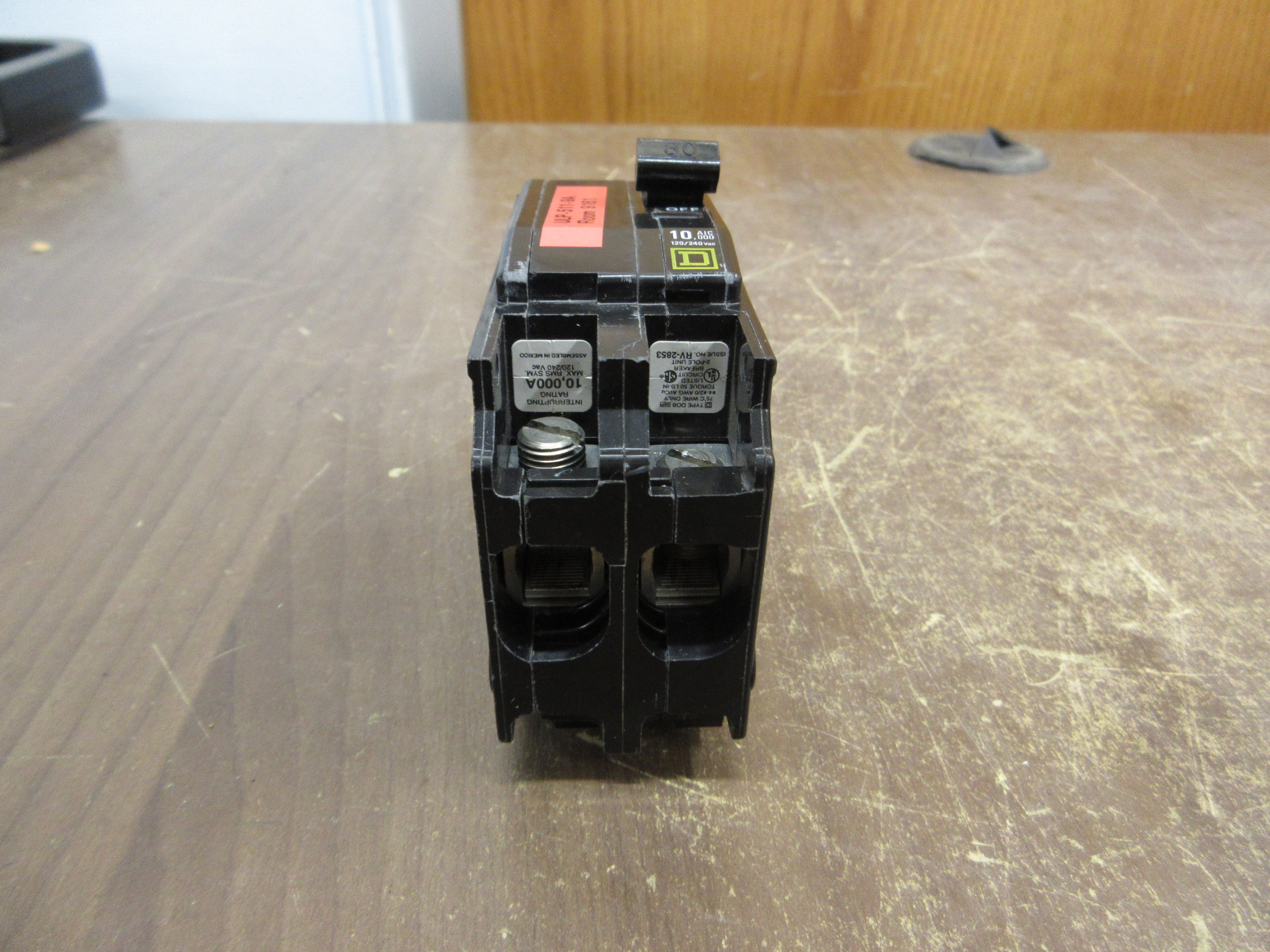 Square D Bolt-On Circuit Breaker QOB280 120/240V 80A 2P Used