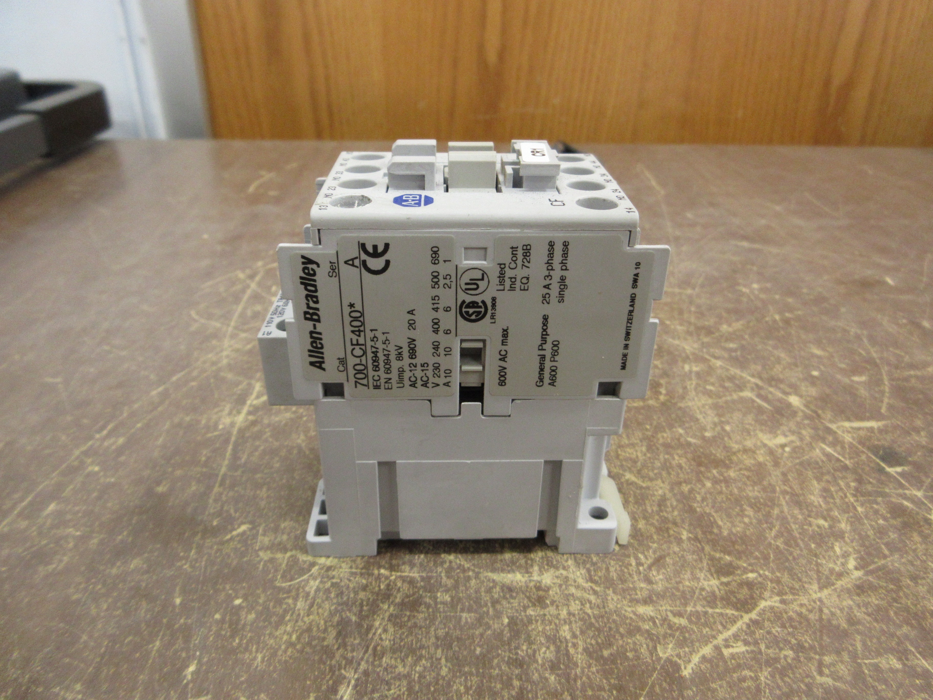 Allen-Bradley Contactor 700-CF400* 120V Coil 25A 600V Used